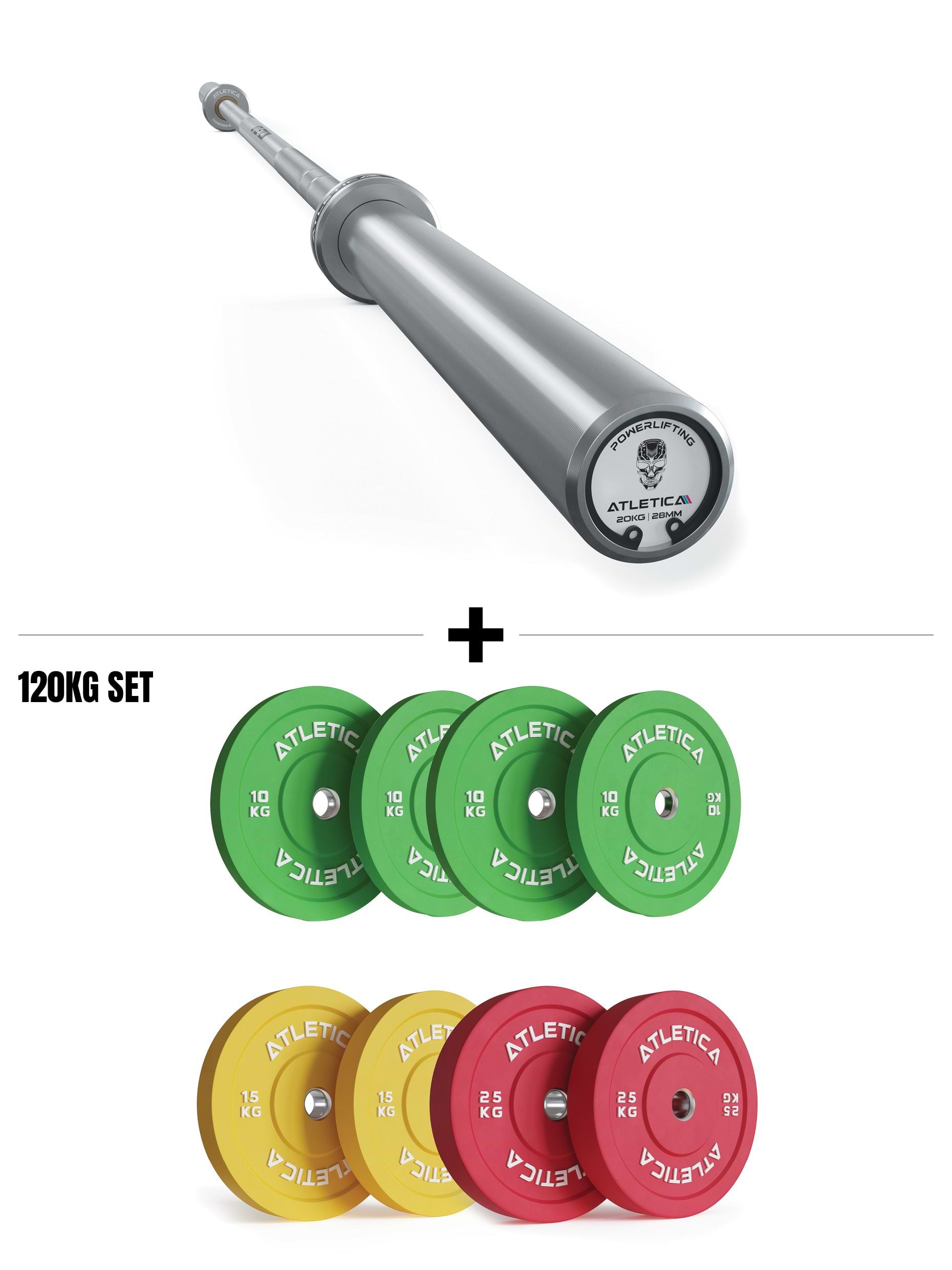Gamma Spectrum Set I Gamma Chrome Langhantel & 100kg Color Bumper Plates