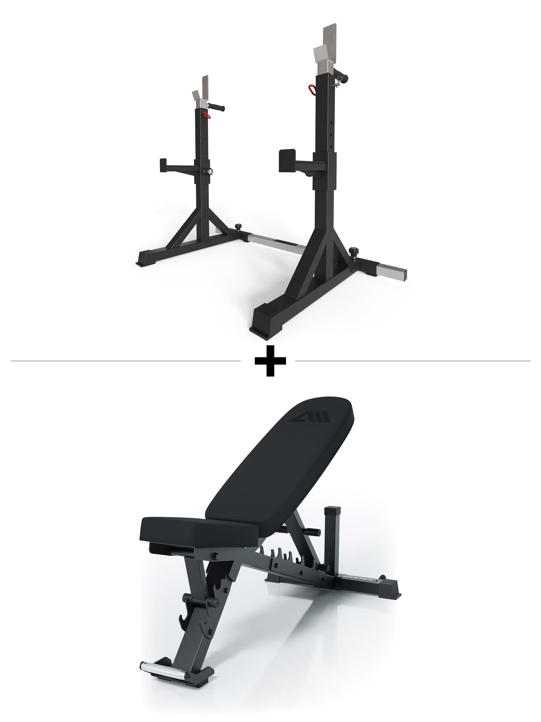 Starter Set | Free Stands Squat Rack & B4 Hantelbank, Black Week Sale