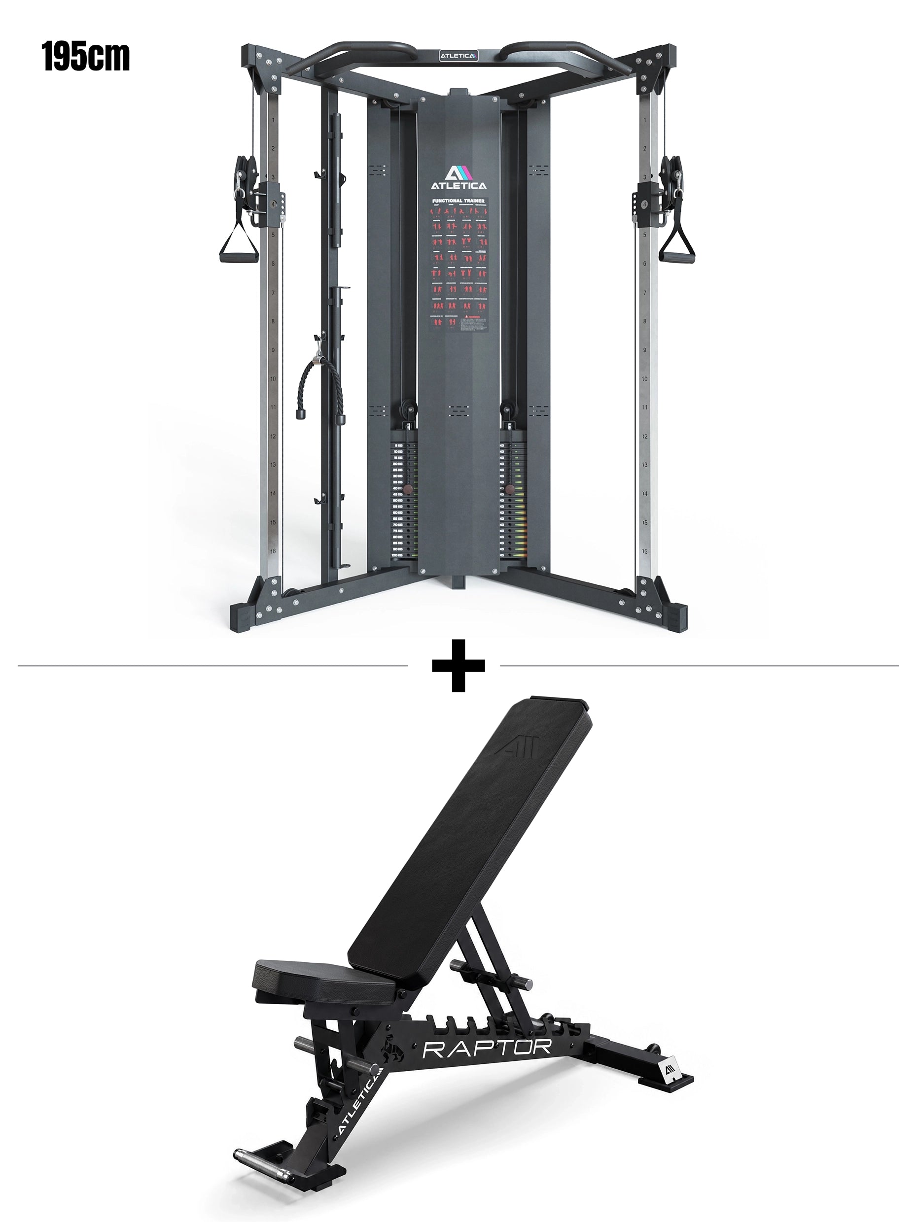 Compact Set | Stazione a cavi X-Five Low e panca B4