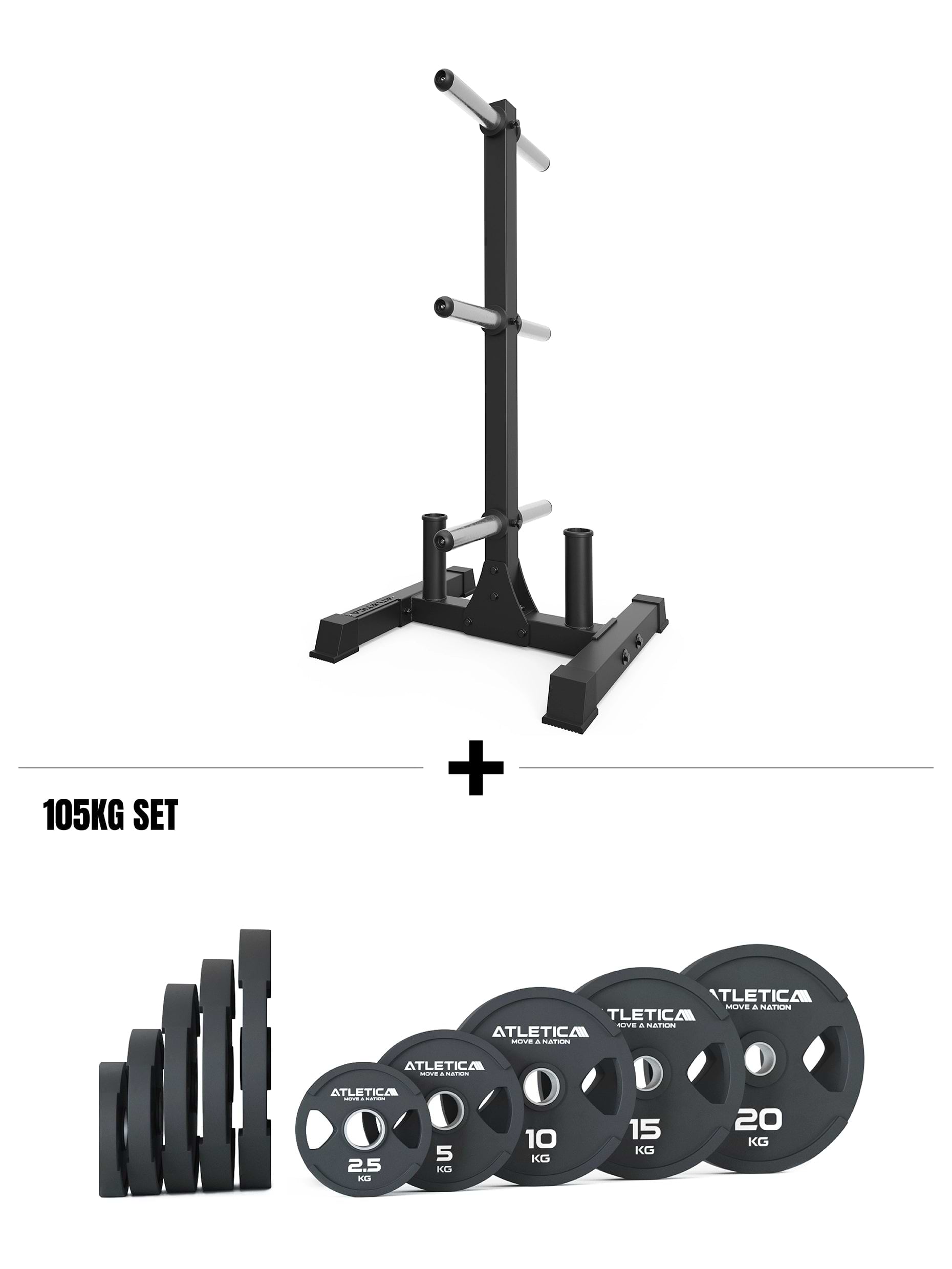 Rhino Grip Set: Hantelscheibenablage mit 105kg Gripper Plates