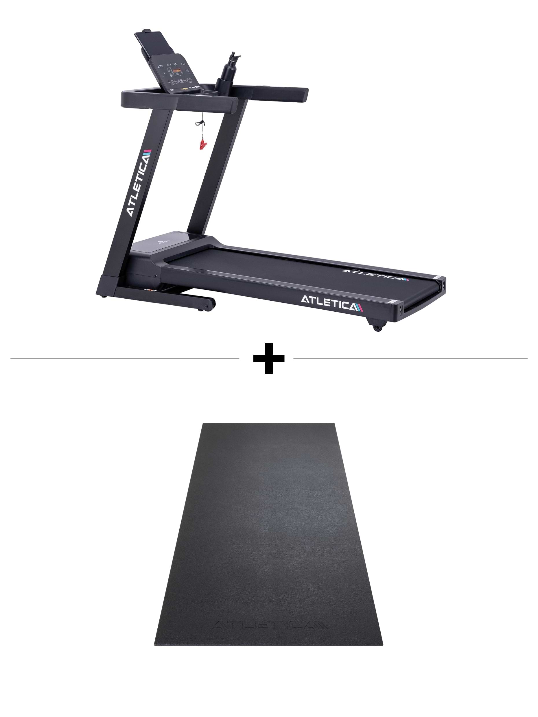 Laufband Fasttrack im Set mit Cardio Bodenschutzmatte