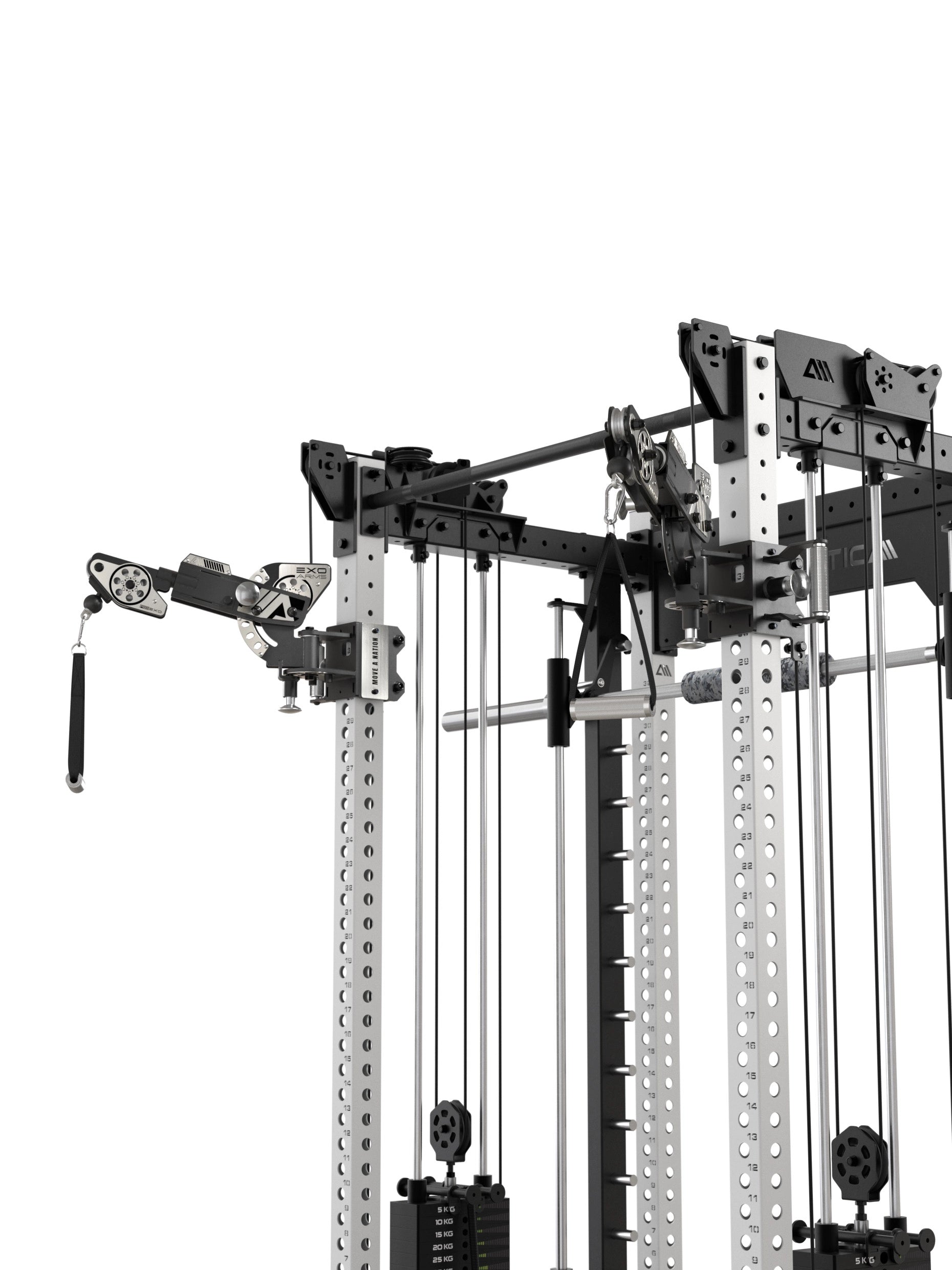 ATLETICA EXO Arms am R8 Power Rack mit Kabelzugsystem – Upgrade ohne neues Gerät