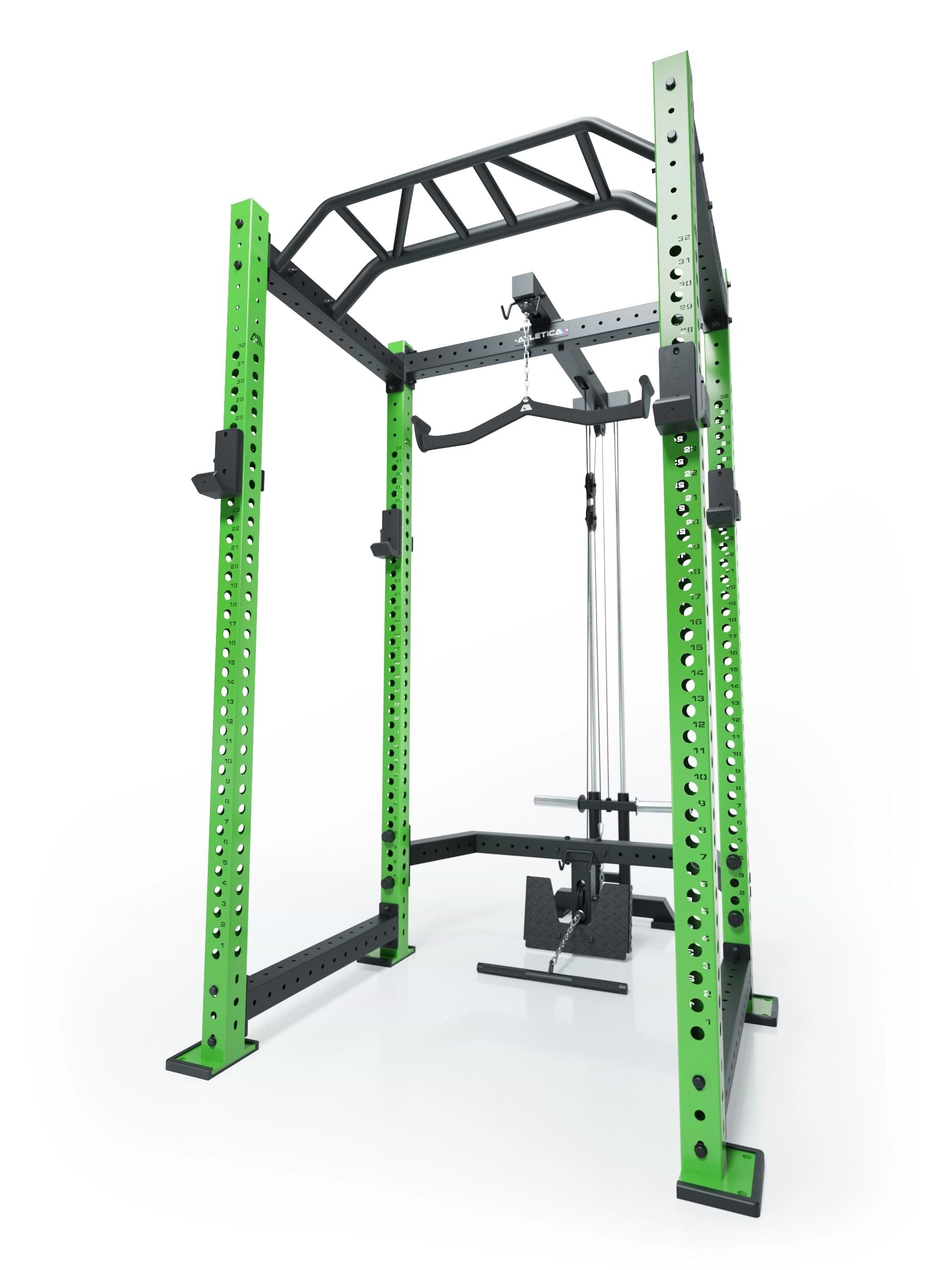 R8 Blackhawk Power Cage mit Kabelzug und Pull Up Bar, in Electric Green