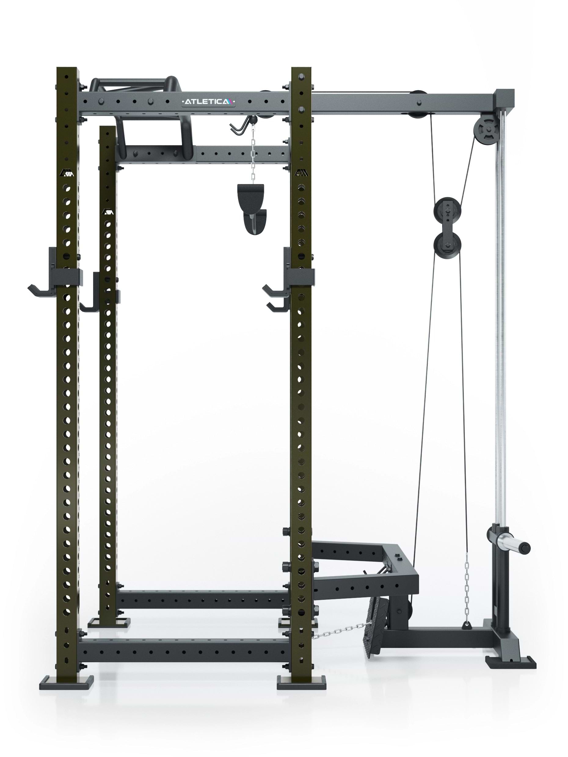 R8 Blackhawk Power Rack mit Kabelzug in Military Green