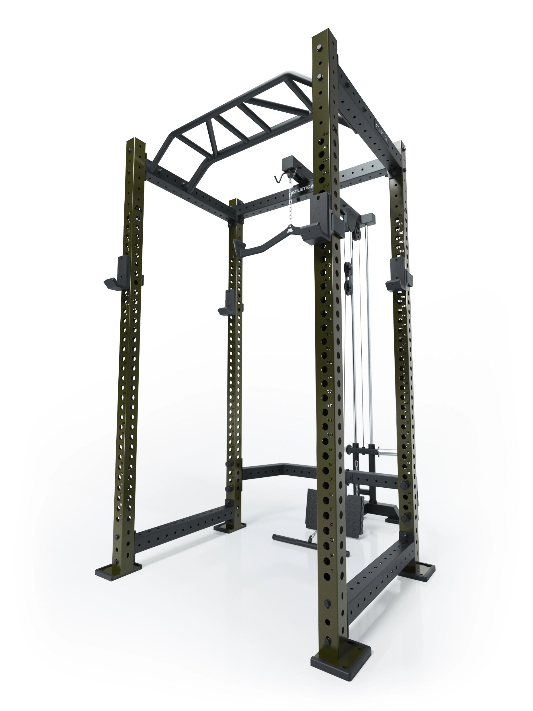 R8 BlackHawk Power Rack von Atletica in Military Green