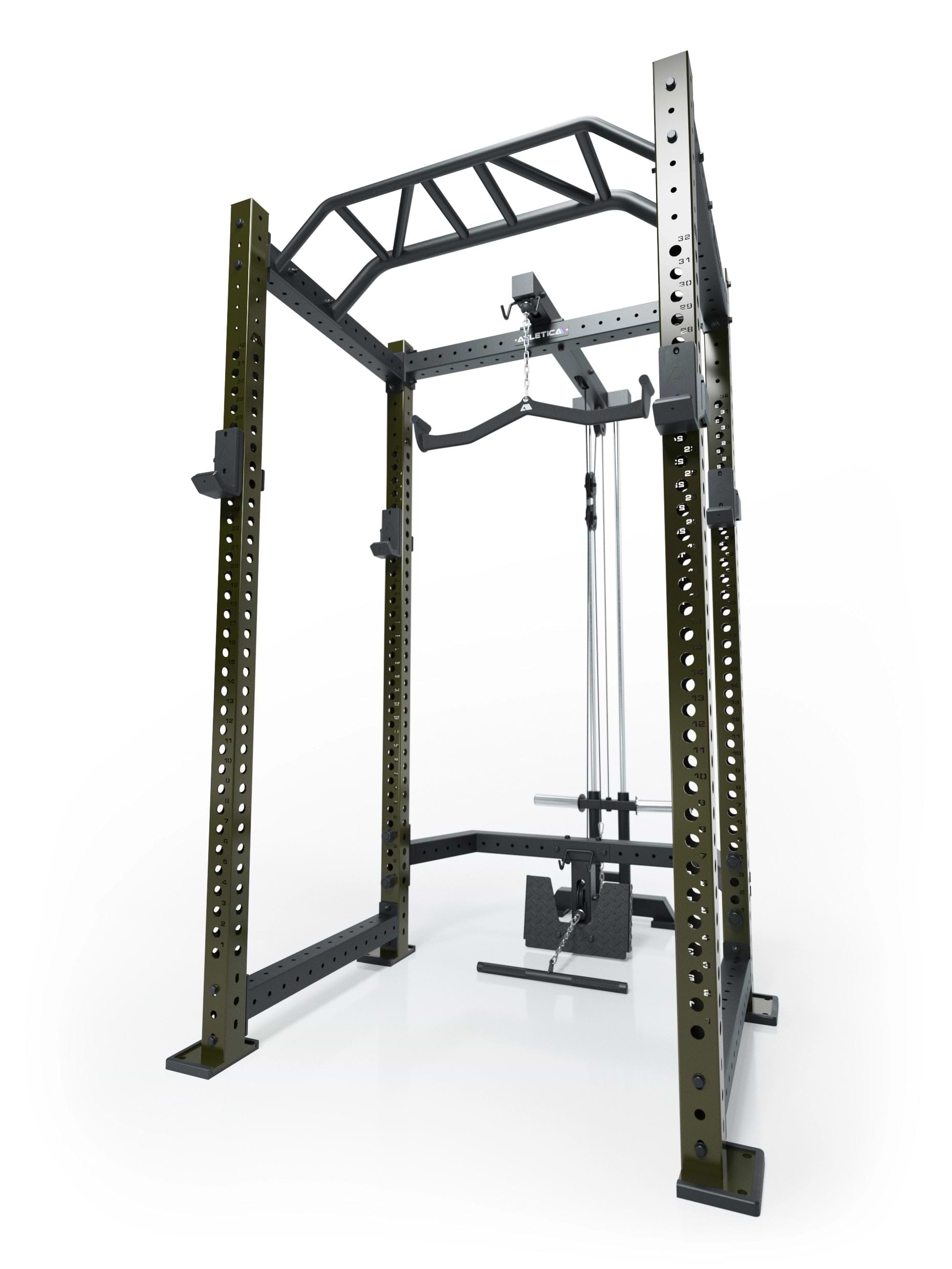 R8 Blackhawk Power Cage mit Kabelzug und Pull Up Bar, in Military Green