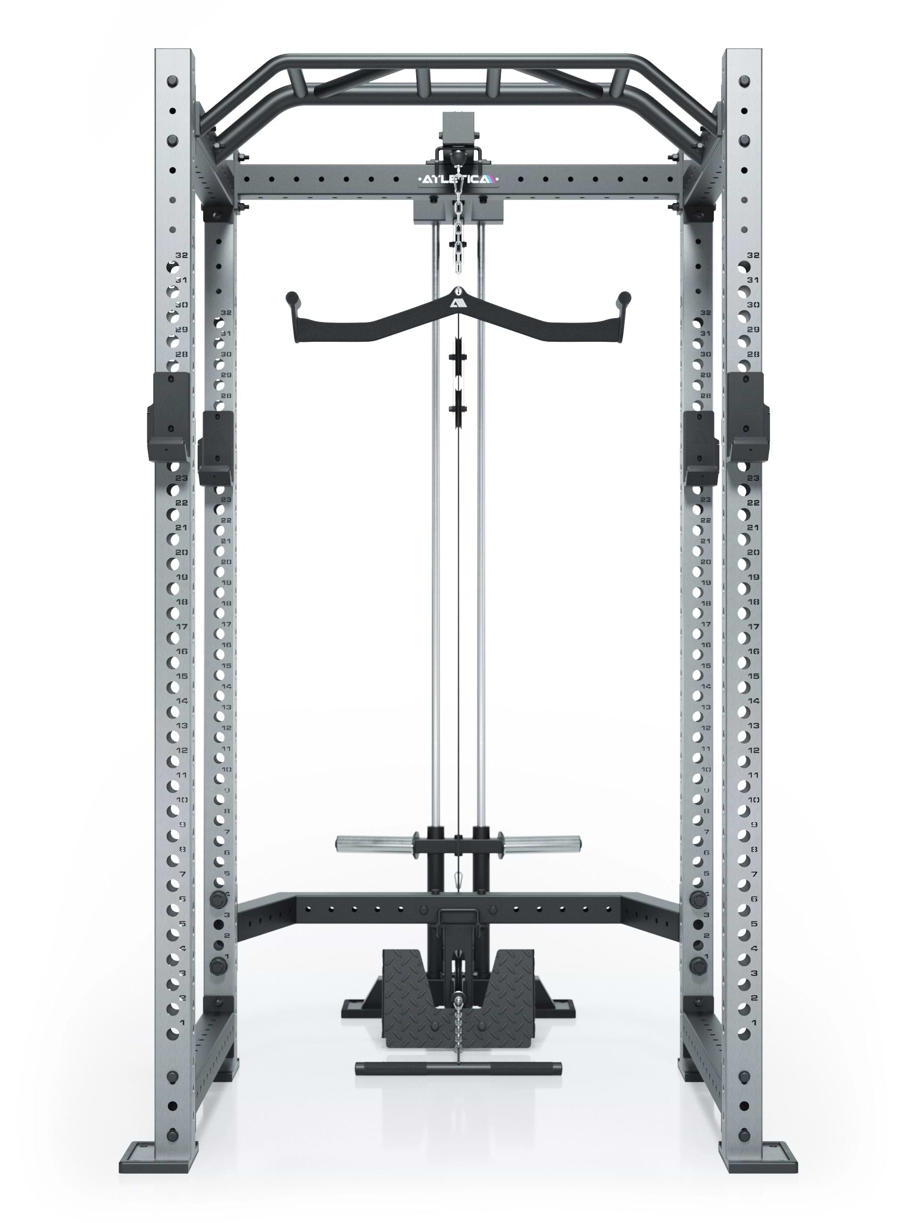 Power Rack R8 BlackHawk mit Kabelzug, Klimmzugstange und Uprights aus Edelstahl