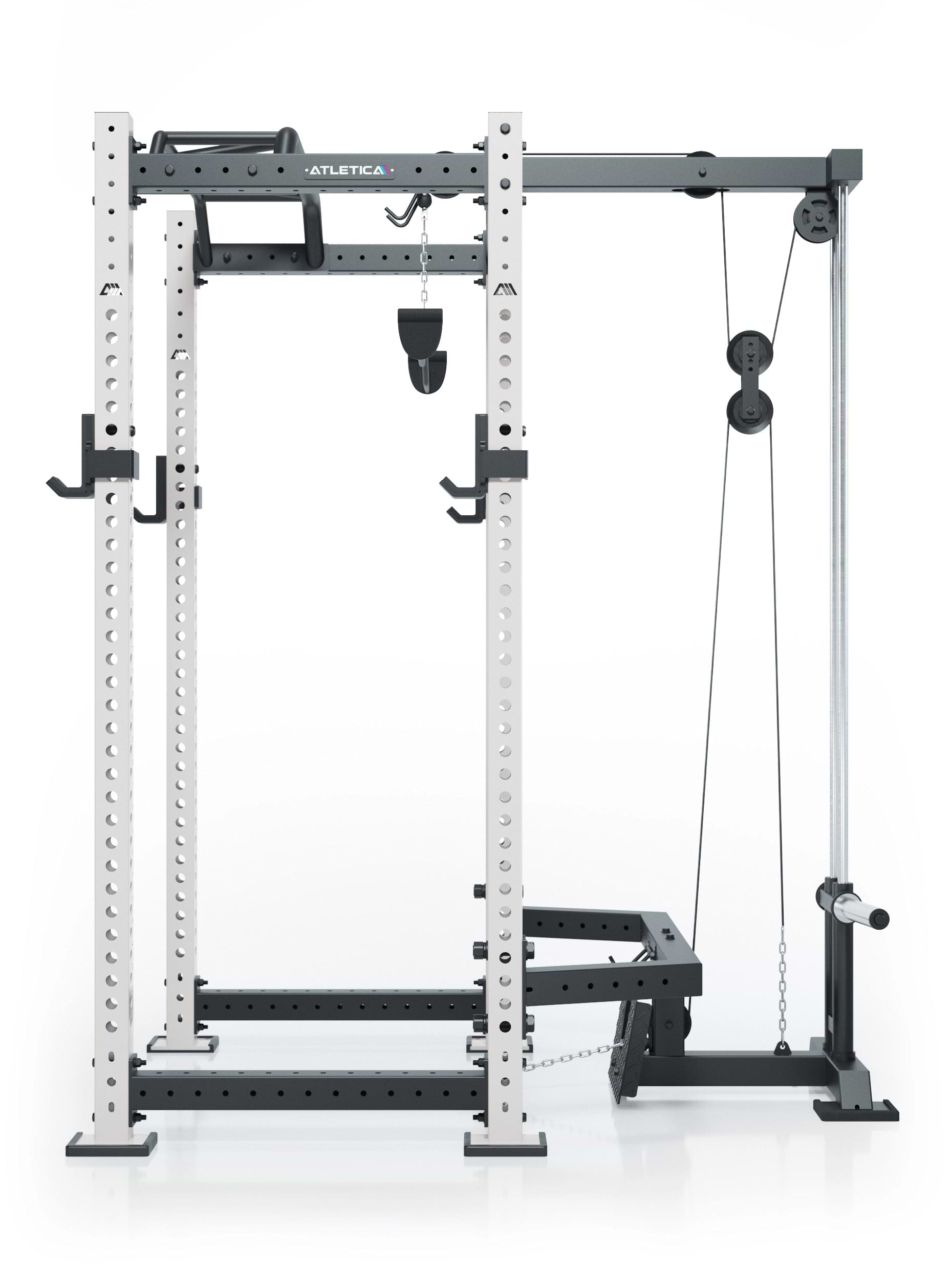 R8 Blackhawk Power Rack mit Kabelzug in weiß