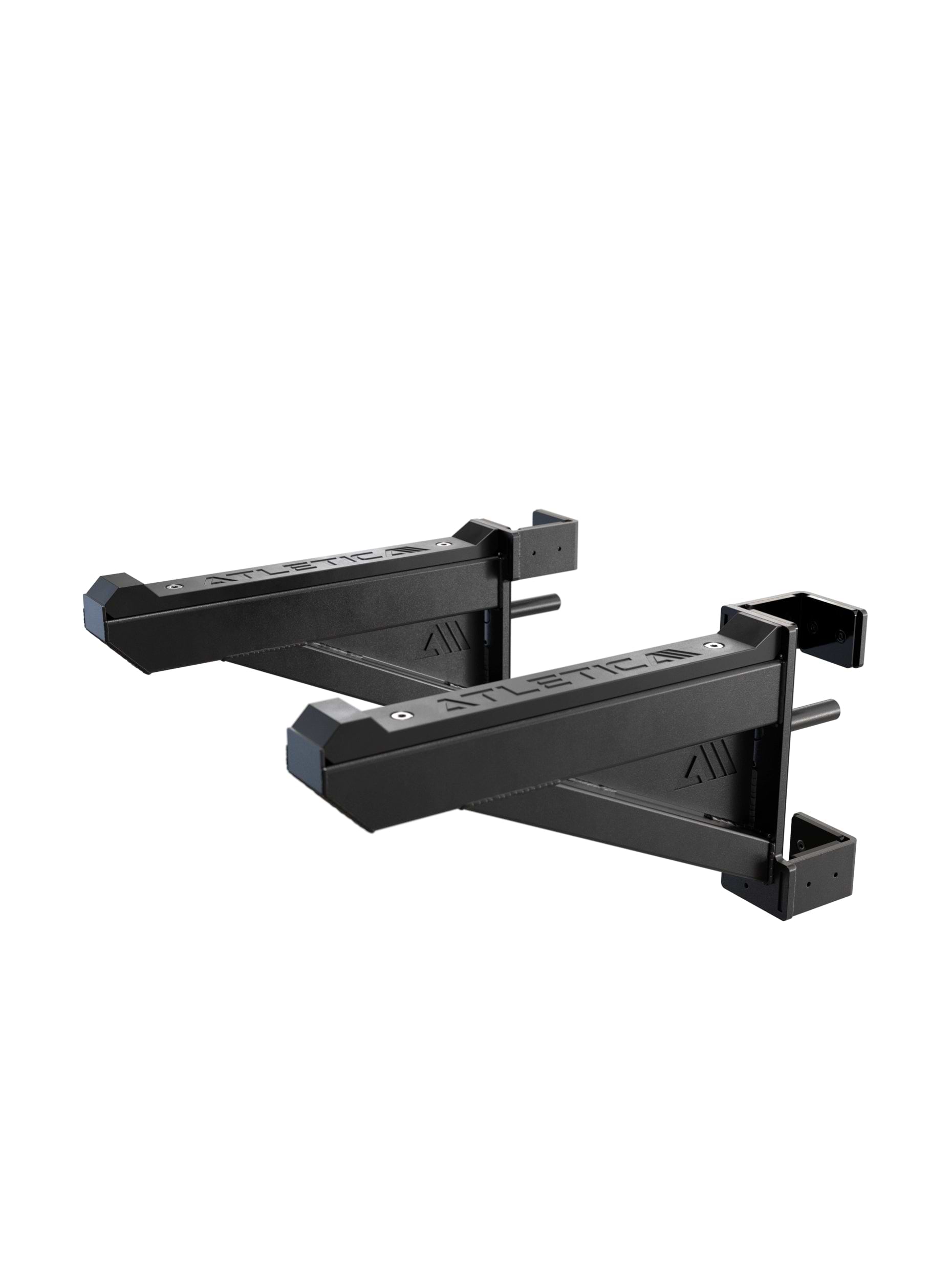 Atletica R7 Spotter Arms - schwarze Sicherheitsablagen Paar, für sicheres Krafttraining am R7 Power Rack