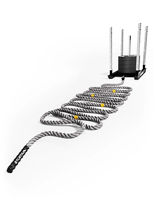 Atletica HRX Power Rope 15 m mit langer Seilführung und Schlaufe für funktionelles Training
