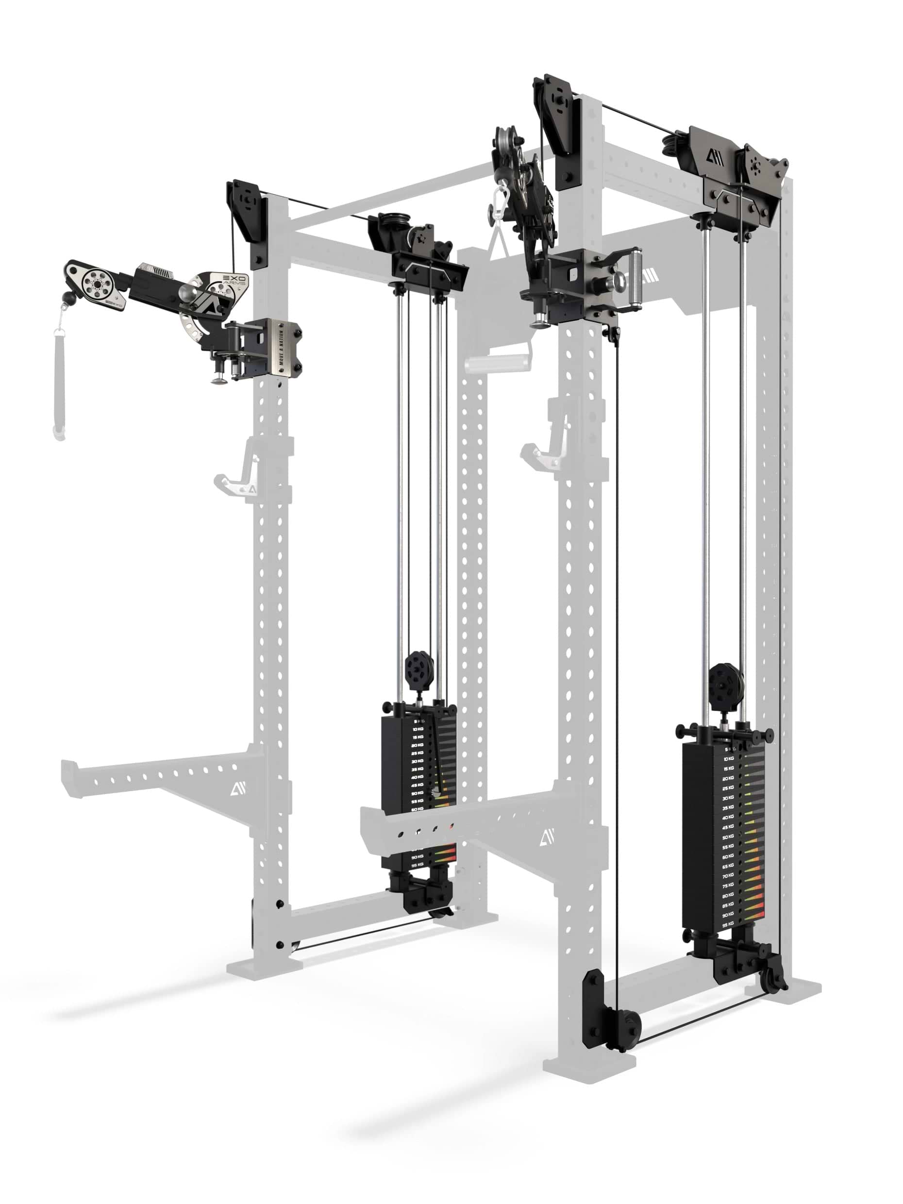 Atletica R8 Bradley EXO Power Rack mit 2x95 kg Steckgewichten und 78 cm Tiefe