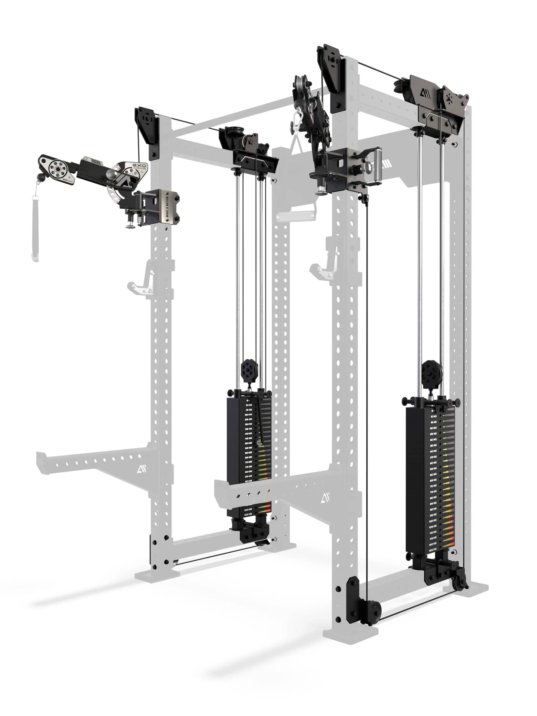 Atletica R8 Bradley EXO Power Rack mit 2x125 kg Steckgewichten und 78 cm Tiefe