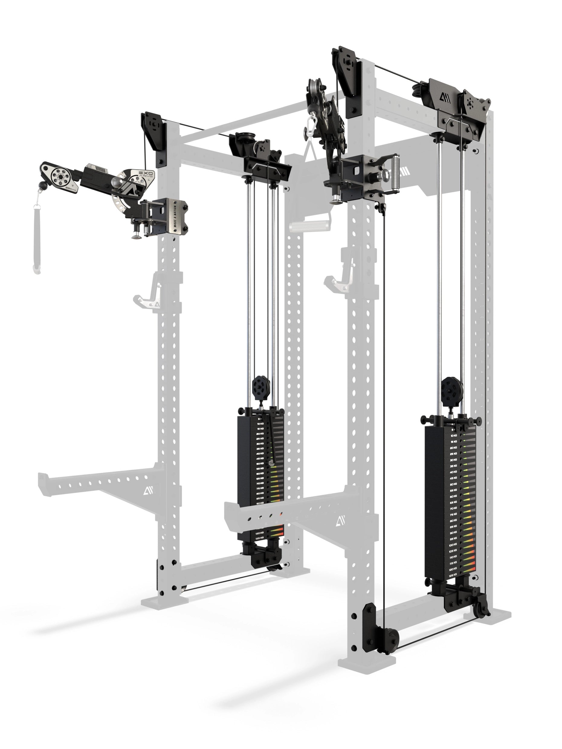 Atletica R8 Bradley EXO Power Rack mit 2x125 kg Steckgewichten und 78 cm Tiefe