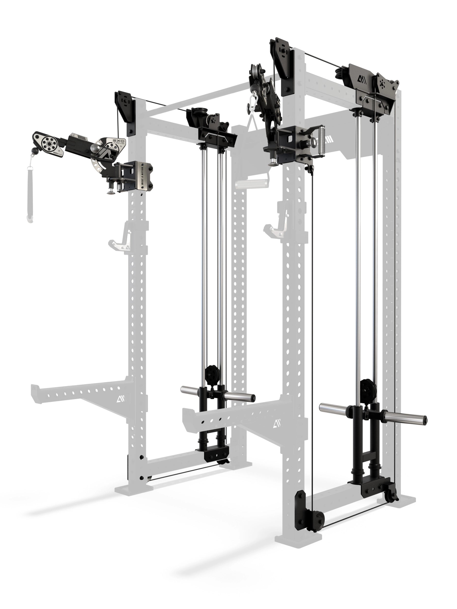 Atletica R8 Bradley EXO Power Rack Plate Loaded mit Hantelscheibenaufnahmen und 78 cm Tiefe
