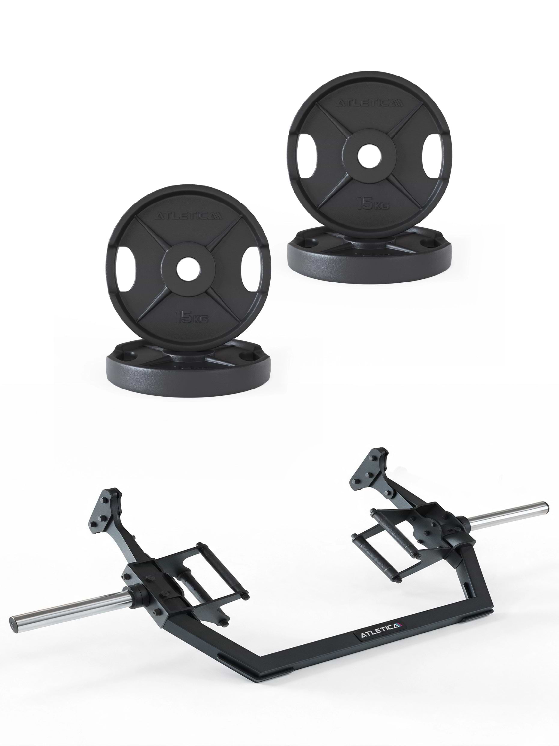 2H Iron Hex Set 60 kg- 1x Open Hex Bar und 4x15kg 2H Iron Plates