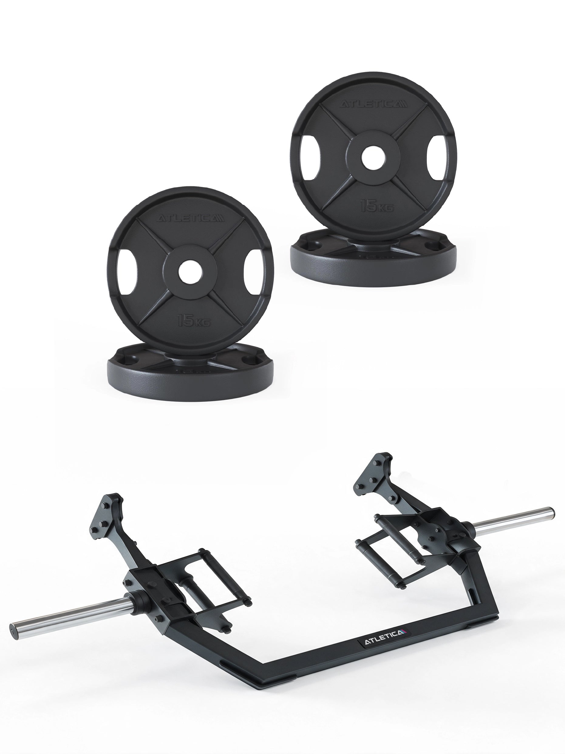 2H Iron Hex Set 60 kg- 1x Open Hex Bar und 4x15kg 2H Iron Plates