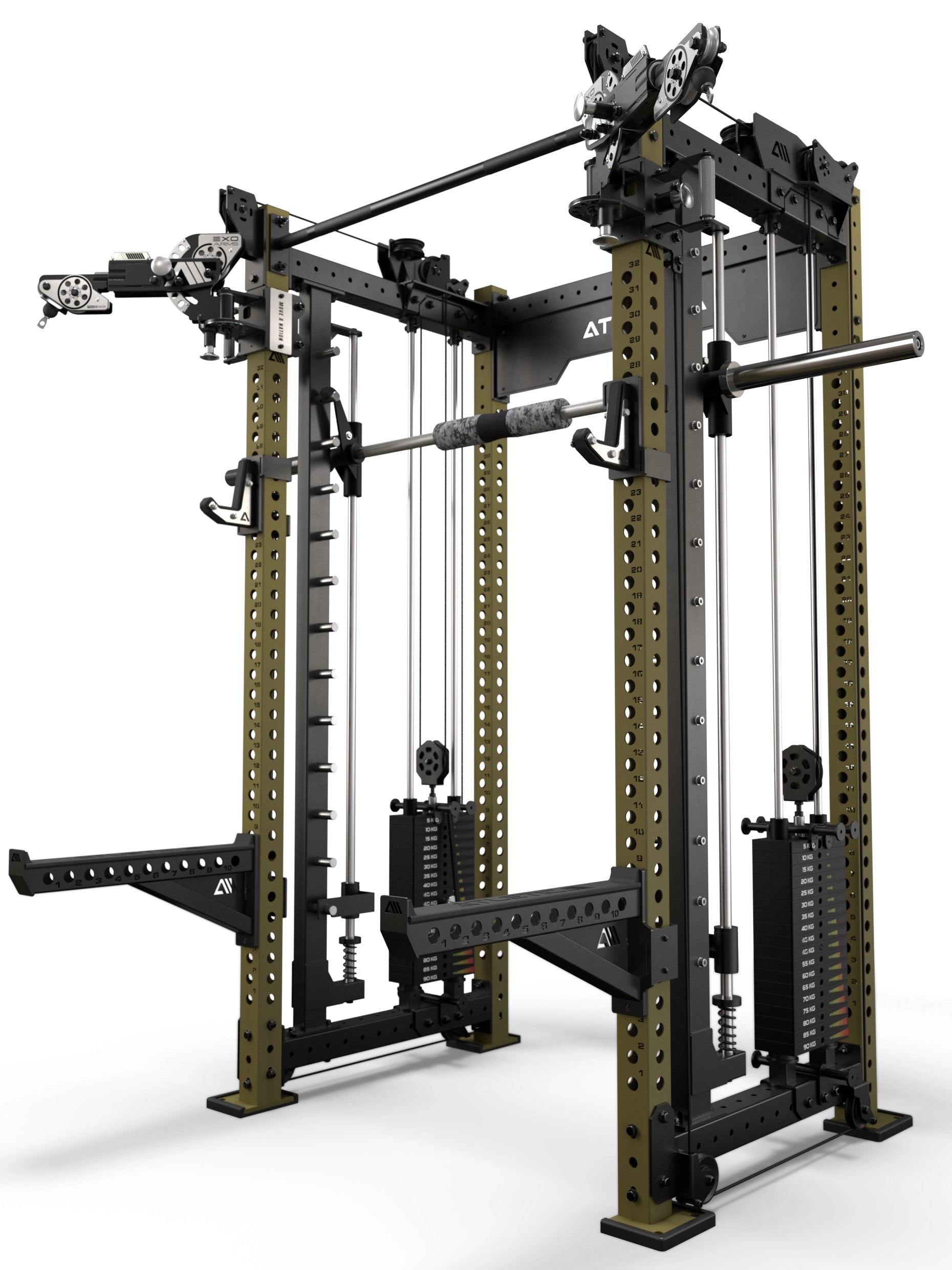 R8 Bradley EXO 2x95kg & Smith Machine | 78cm | Military Green
