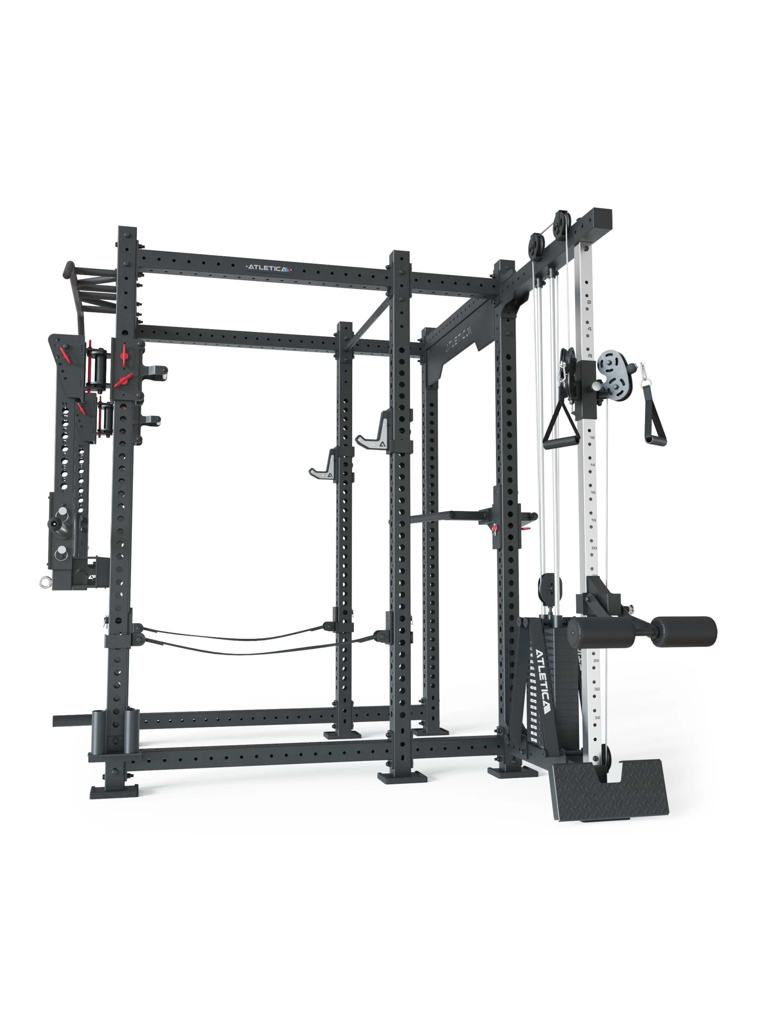 Power Rack R8-Sentinel Pro R8 Serie: mit 90 kg Stack, Jammer Arms, J-Hooks, Safety Straps, Dip Bar, Logo Plate, 2 Pull-Up Bars, Landmine & Bar Holder