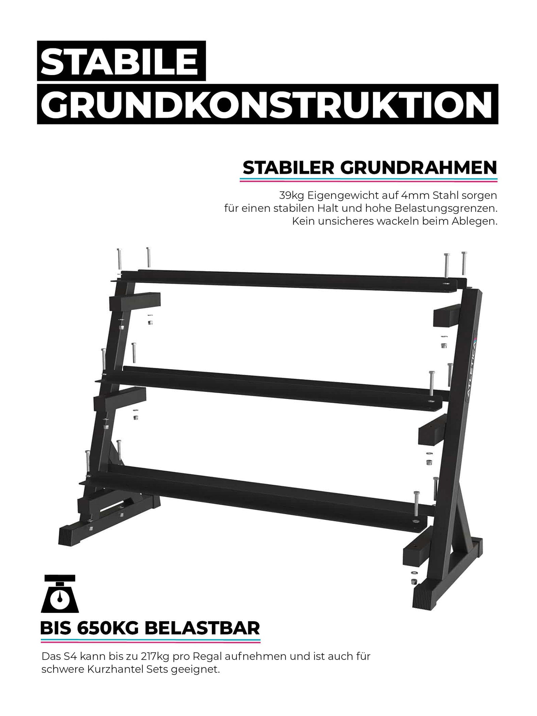 Kurzhantelablage HellHound Gewichtsablage | Geringe Tiefe