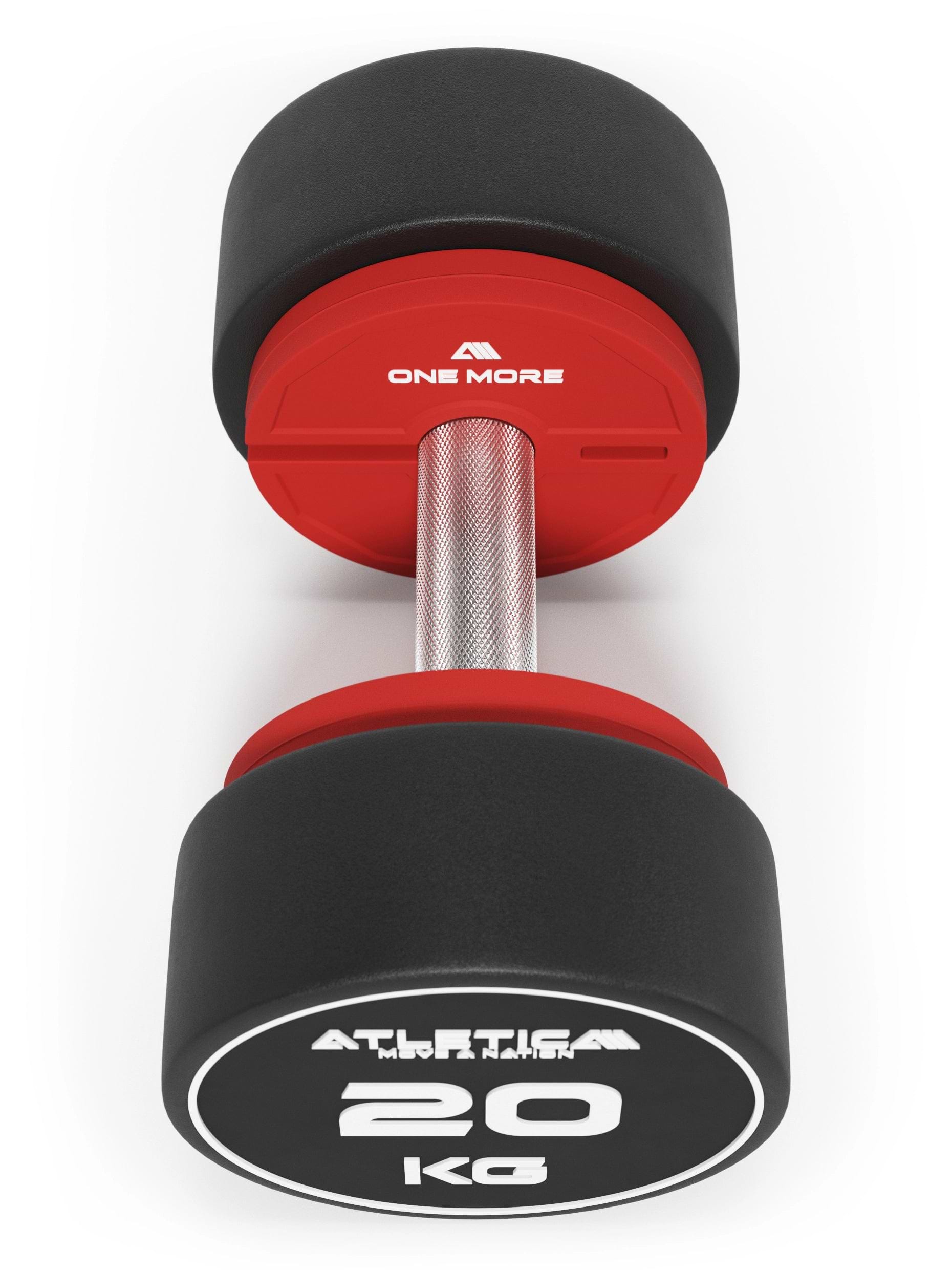 Add-On Flex Plates 1kg rot an einer Rundhantel von Atletica