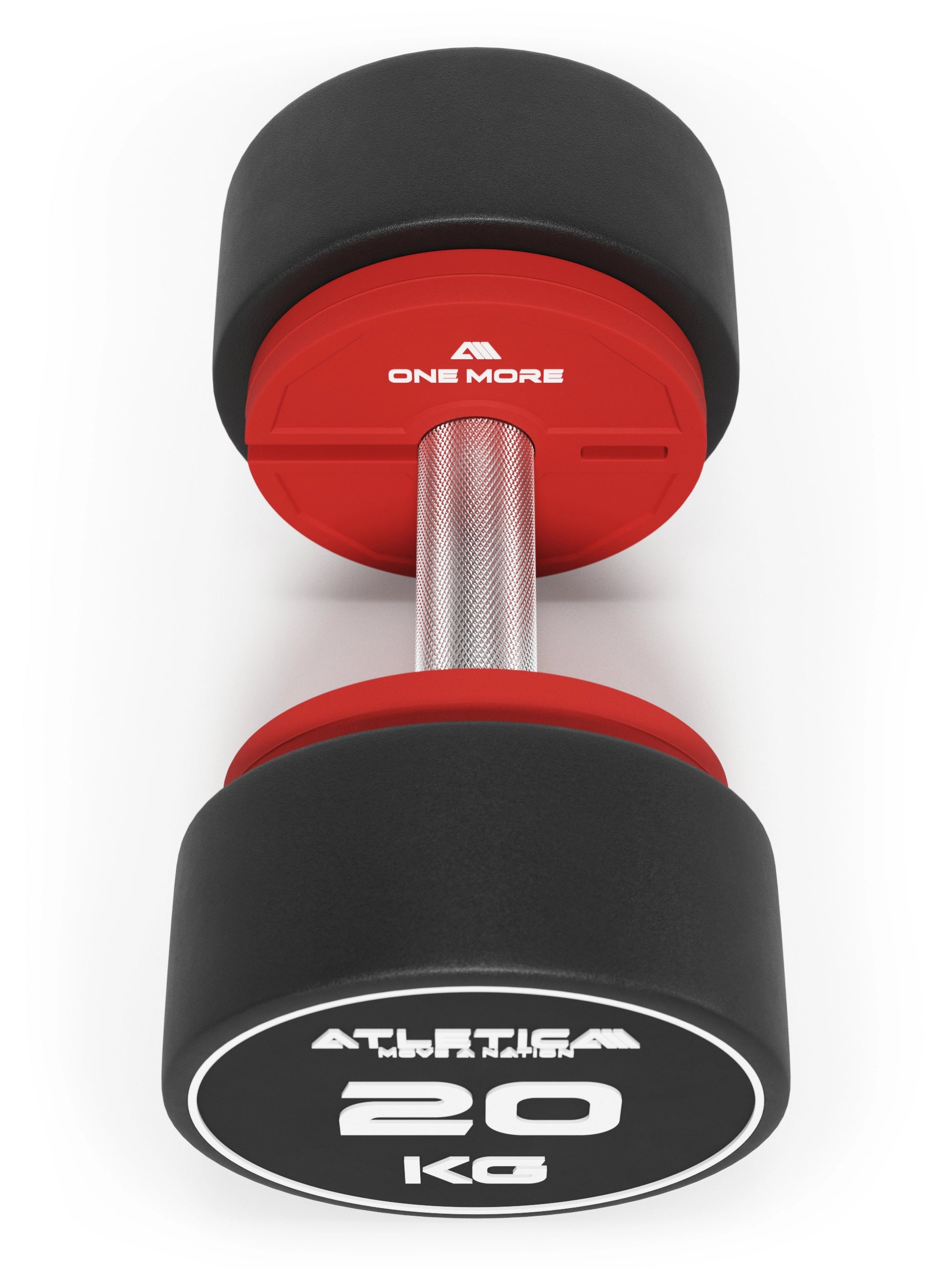 Add-On Flex Plates 1kg rot an einer Rundhantel von Atletica