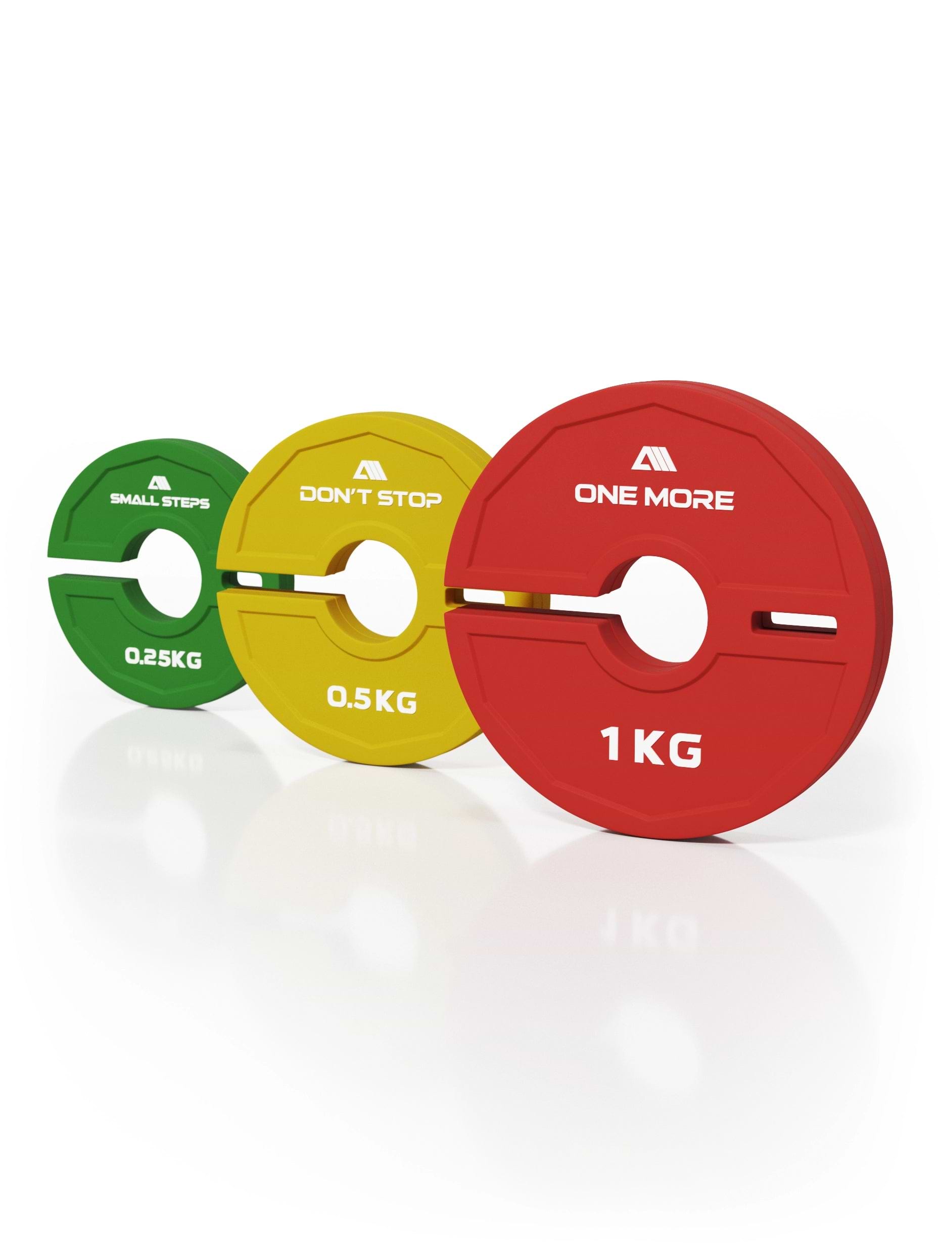 Vollgummi Add On Plates von Atletica: für Anbringen an Kurzhanteln, Langhanteln oder Gewichtsblöcken