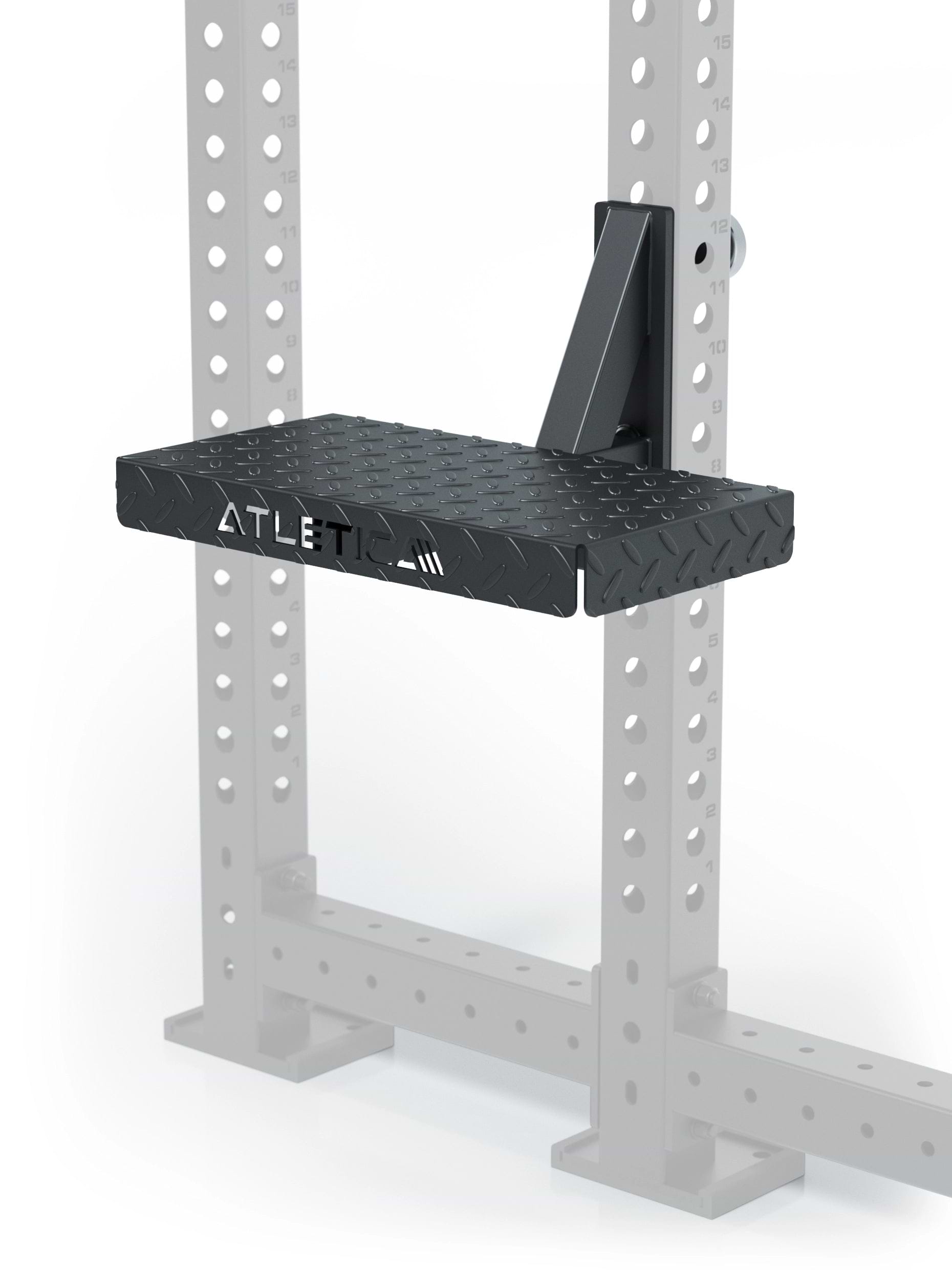 Power Cage Step-Up Plattform: mit dem Power Rack Step-Ups, Split-Kniebeugen, Split Squats, Belt Squats trainieren | einfach anzubringen