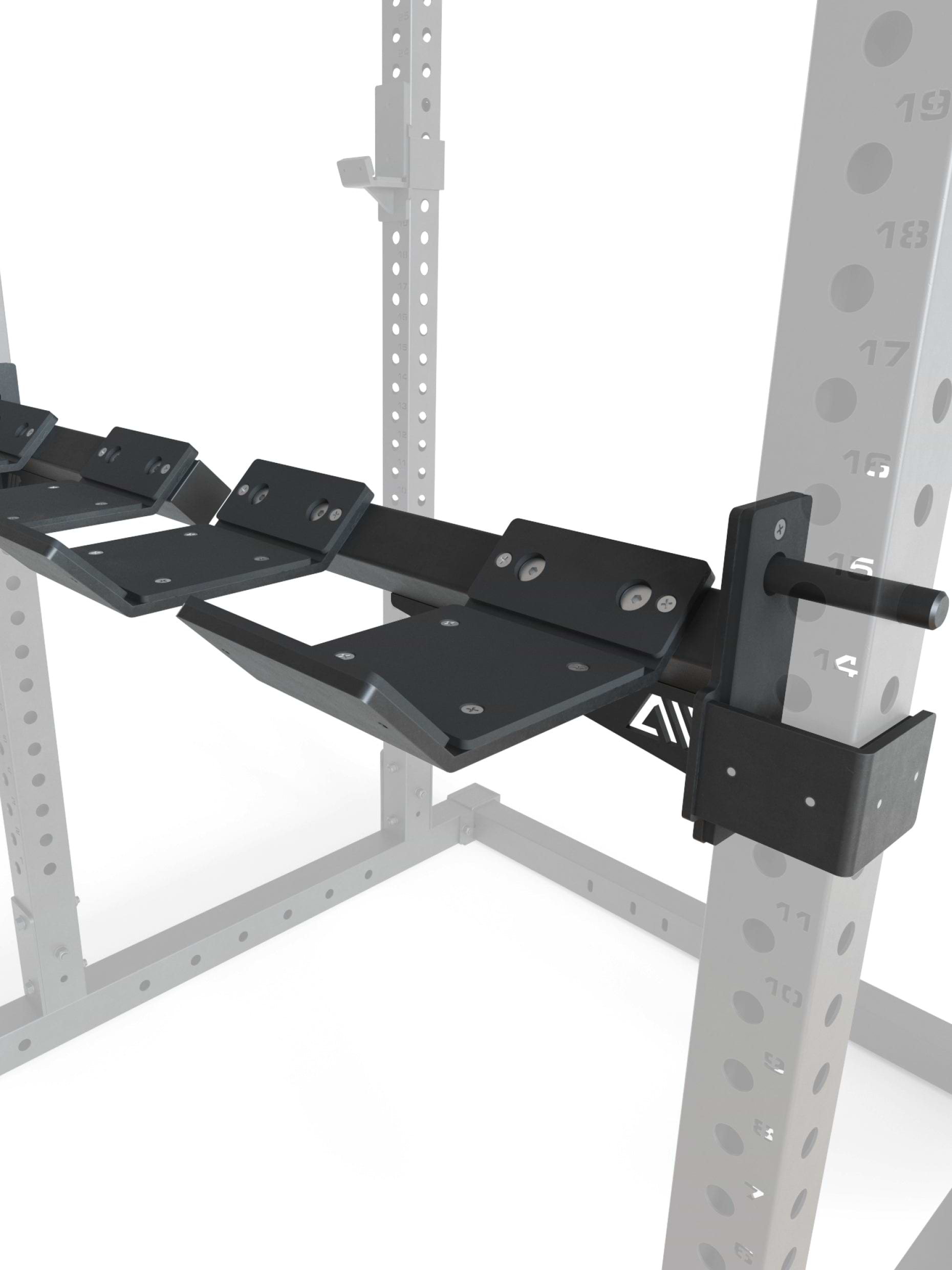 Kurzhantel Schalen Halterung Set: quer oder längst am Rack nutzbar