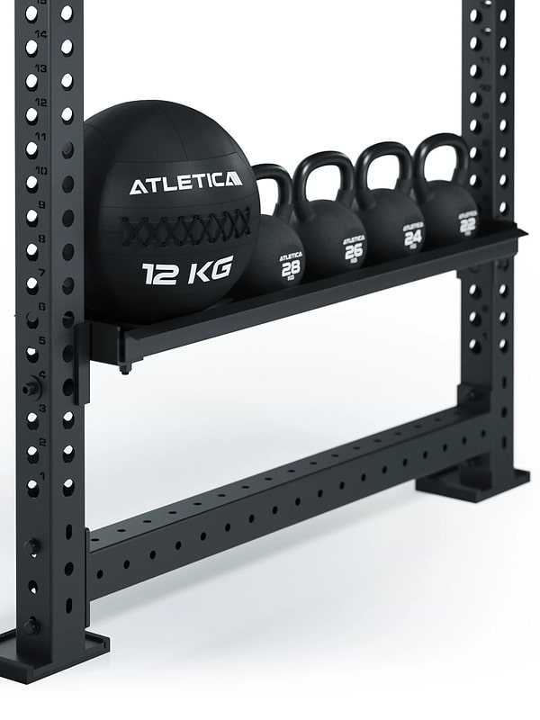 Power Racks Zubehör: Einfache Montage am Power Rack | Vorhandener Platz optimal genutzt | Sorgt für Ordnung | Hohe Tragkraft