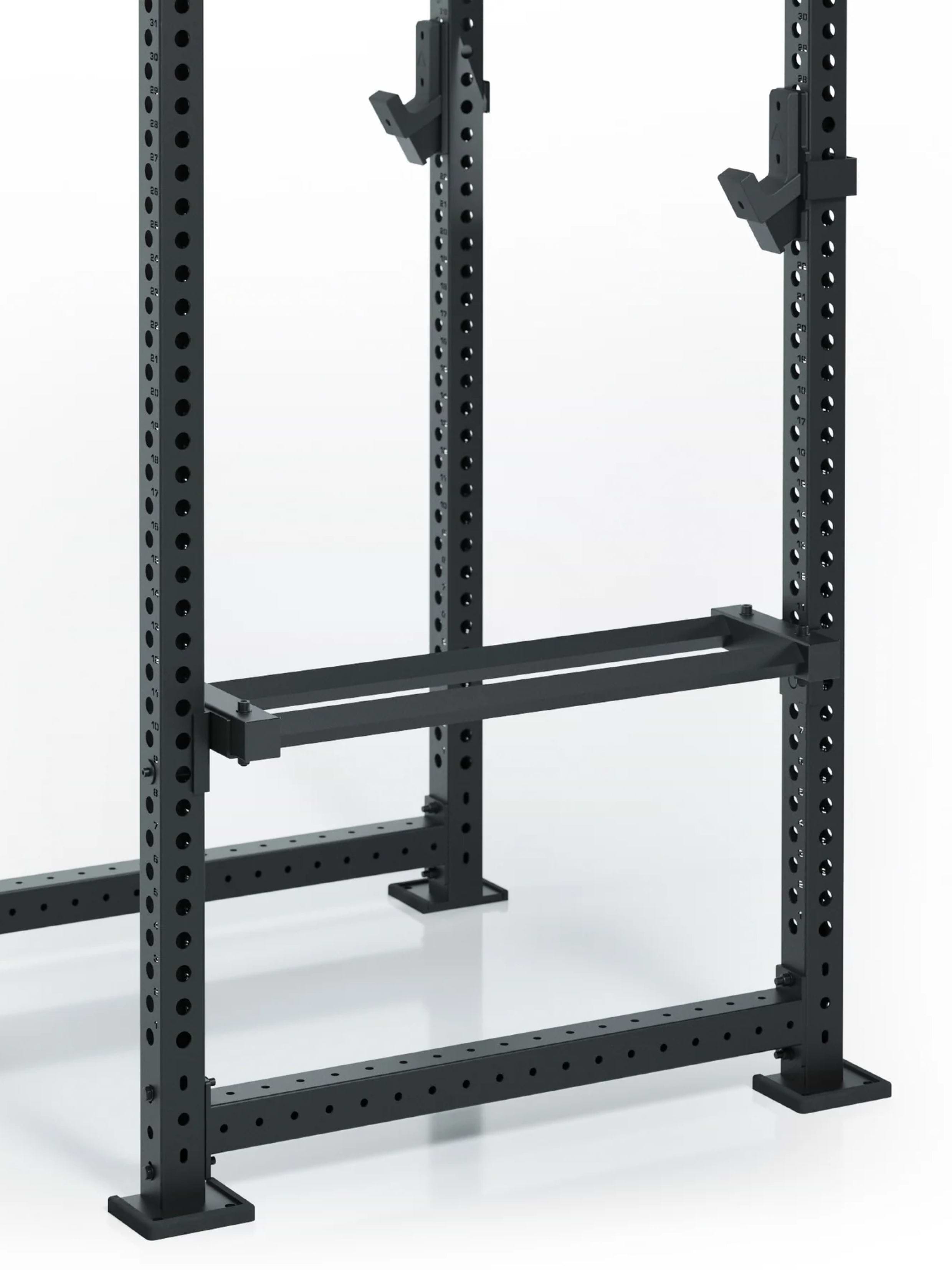 Ablage für Bumper Plates und Wallballs Gewichte: Vorhandener Platz im Squat Rack optimal genutzt | Einfache Montage am Power Rack | Sorgt für Ordnung | Hohe Tragkraft