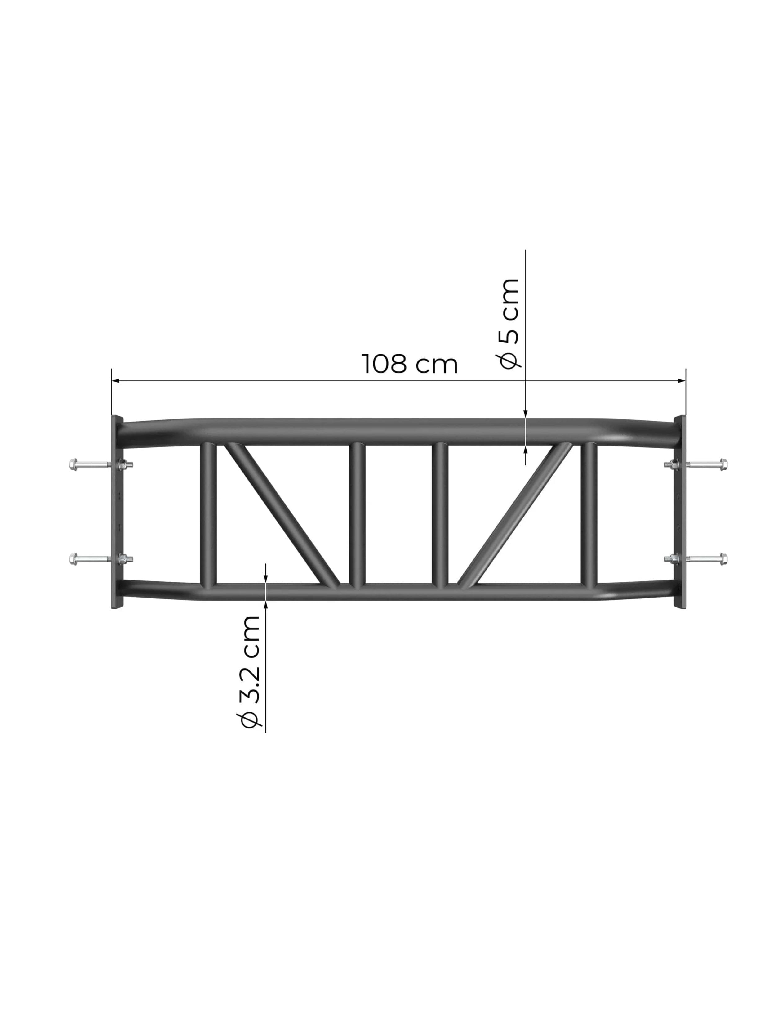 Klimmzugstange Multi Grip R8: Klimmzugstange mit vielen Griffmöglichkeiten | Mit Rändelung | Hochbelastbar
