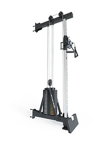 Kabelzug Pro Pulley R8 Serie: Cable Pull mit 90 kg Steckgewicht | 2 Griffen, Fußstütze, Band Pegs | 34-fach verstellbar | Wandmontage oder Rack-Anbau | Kraftstation Zubehör