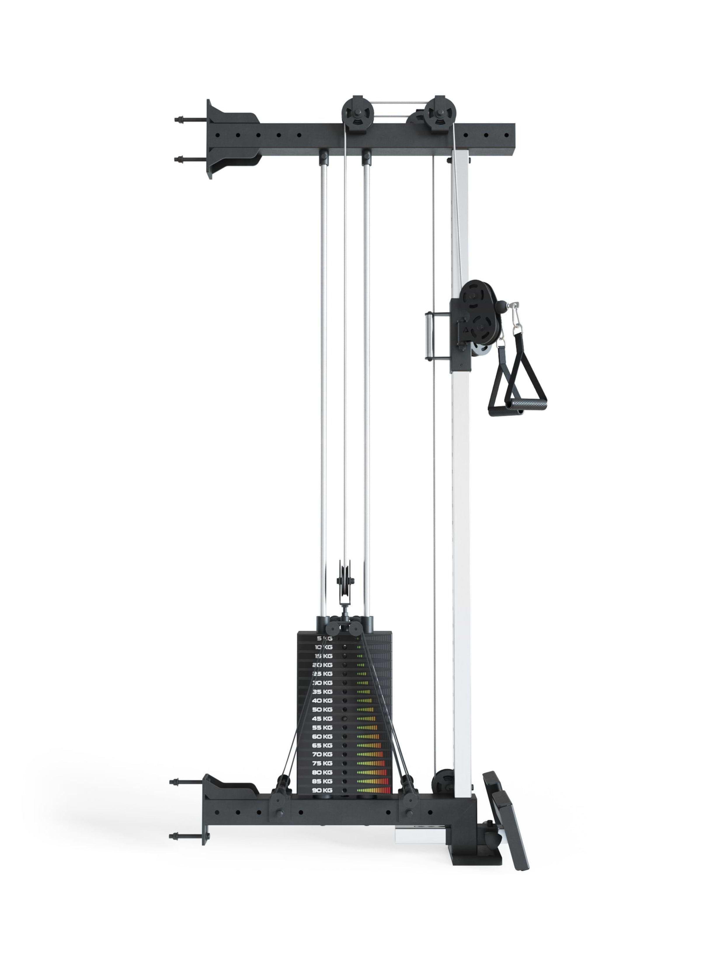 Kabelzug Pro Pulley R8 Serie: 2 Griffen, Fußstütze, Band Pegs