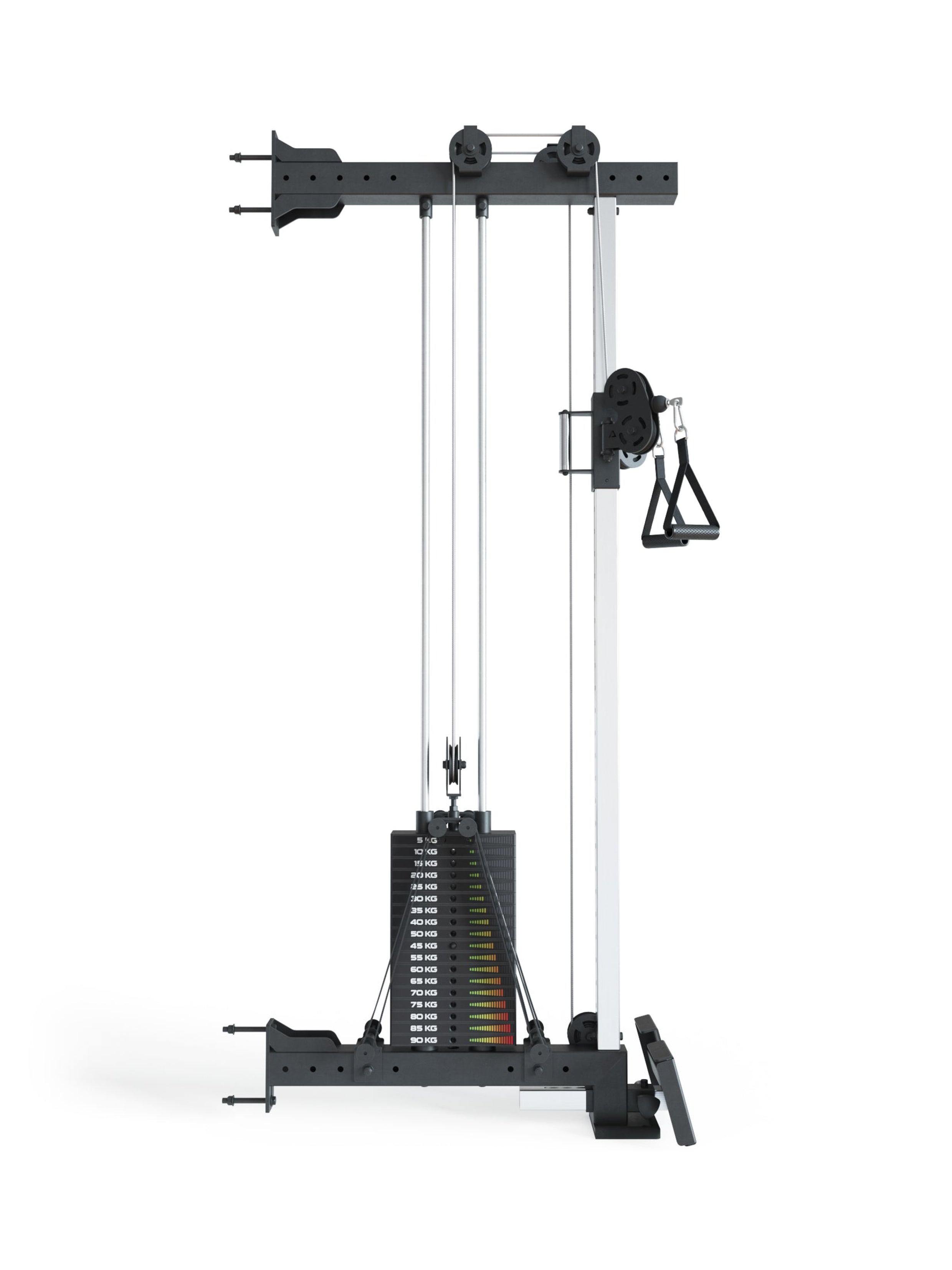 Kabelzug Pro Pulley R8 Serie: 2 Griffen, Fußstütze, Band Pegs 