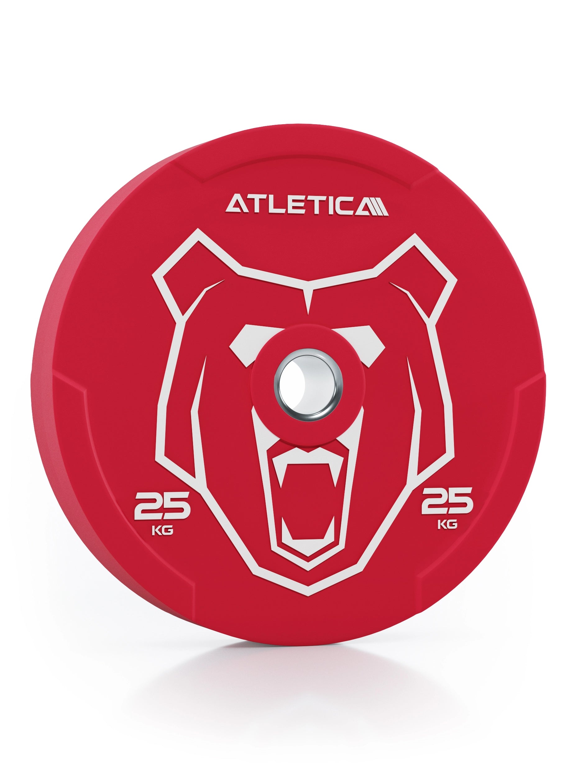 Reduzierter Bounce | Hochwertiger Gummi | Powerlifting und Gewichtheben | Widerstandsfähig & langlebig | Farbcode nach IWF-Standard I 25kg