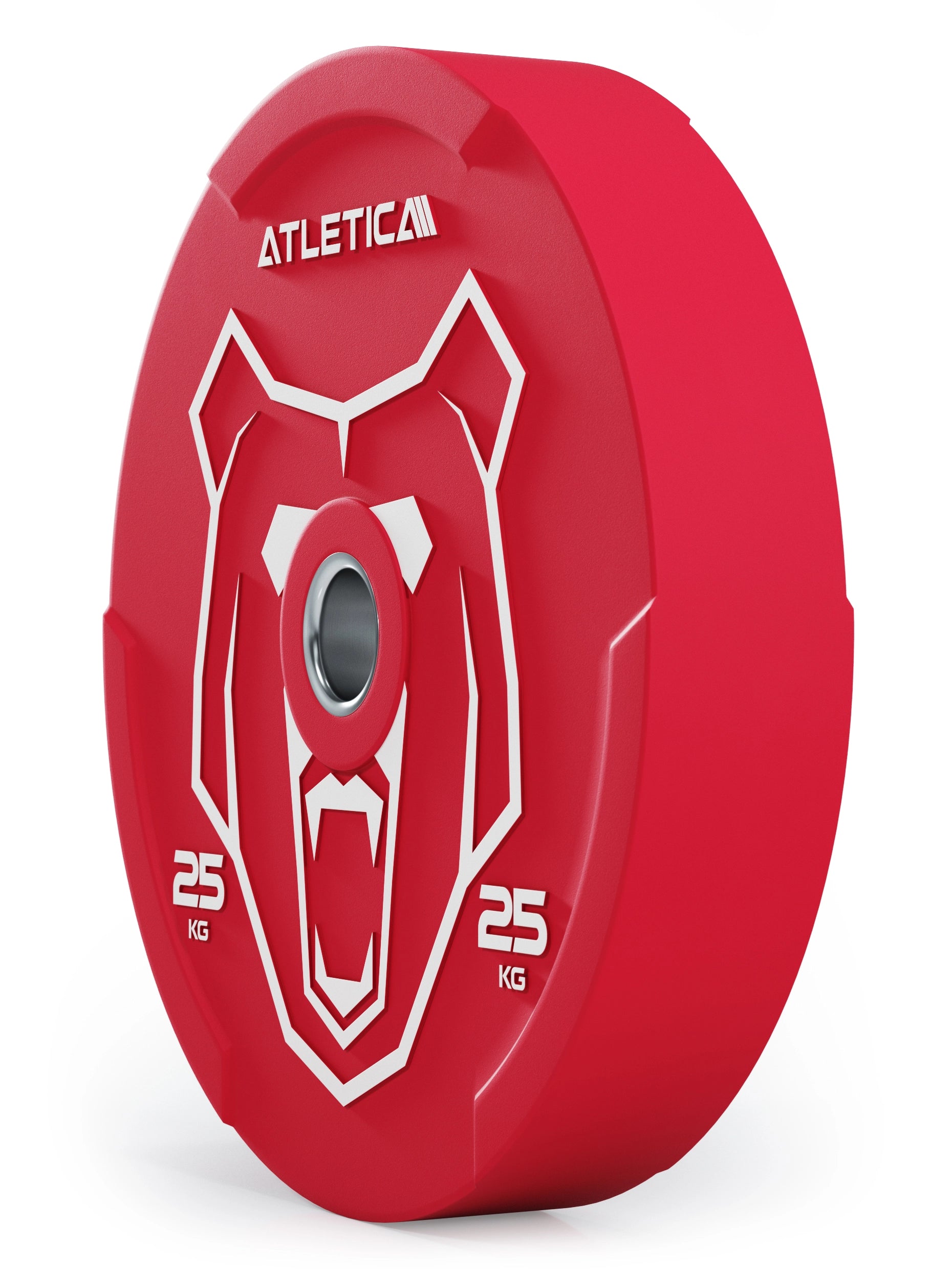 Reduzierter Bounce | Hochwertiger Gummi | Powerlifting und Gewichtheben | Widerstandsfähig & langlebig | Farbcode nach IWF-Standard I 25kg