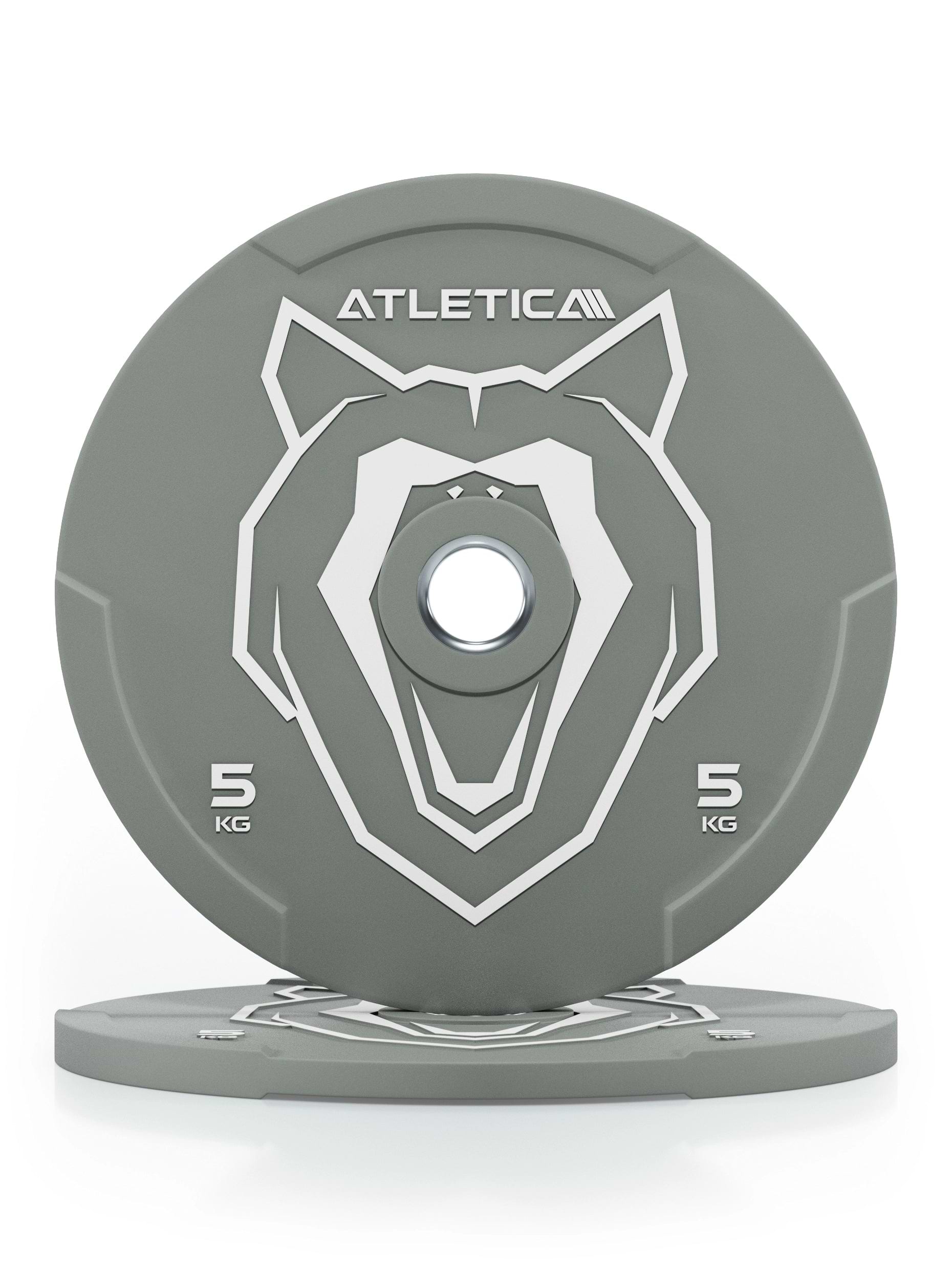 Reduzierter Bounce | Hochwertiger Gummi | Powerlifting und Gewichtheben | Widerstandsfähig & langlebig | Farbcode nach IWF-Standard I 5kg