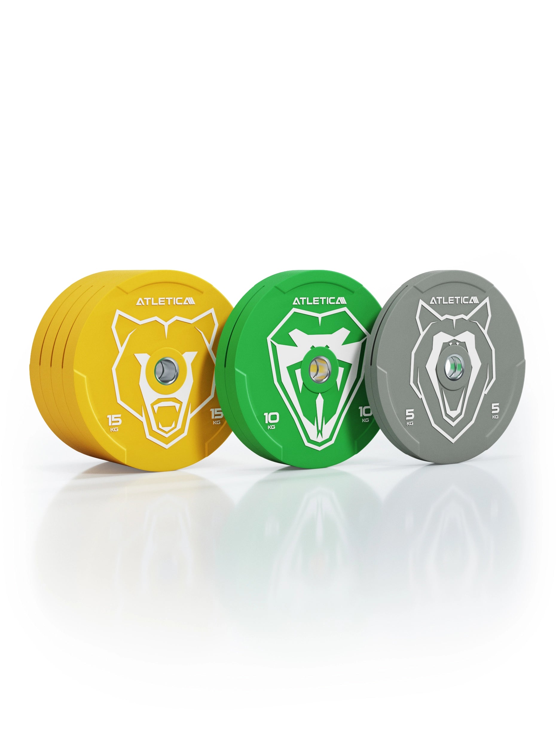 Animal Bumper Plates 90kg Set: mit einzigartigem Animal Print 
