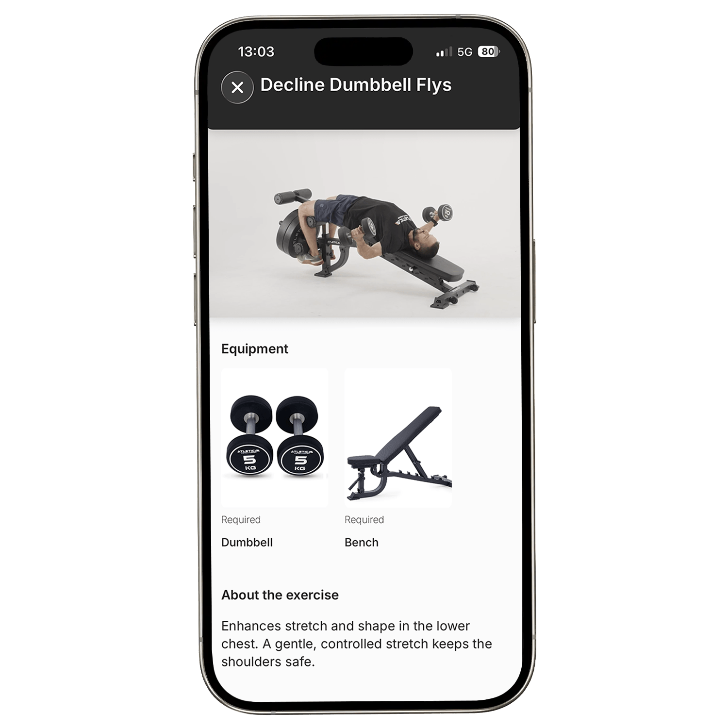 Atletica Training App Screenshot: videogeführte Workouts