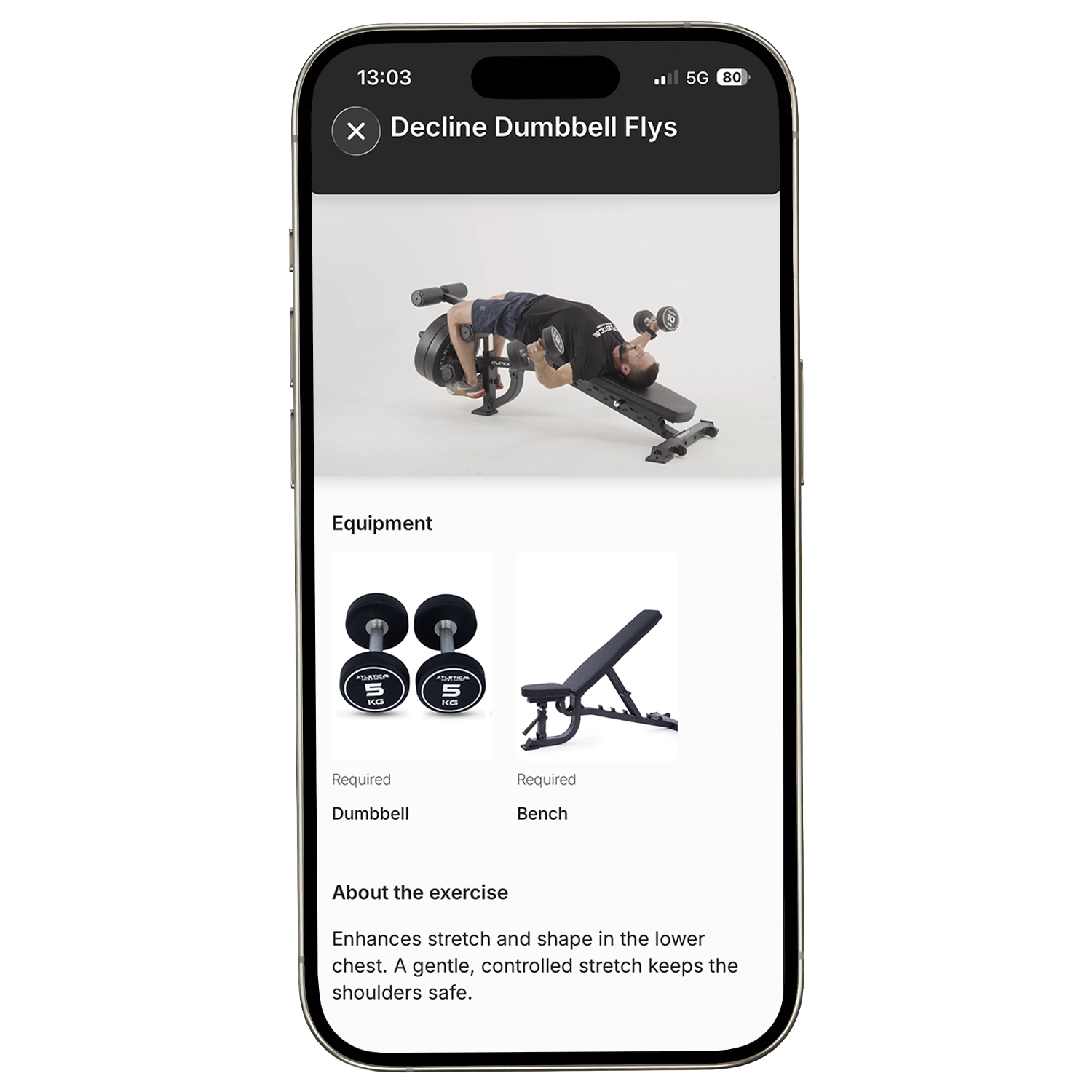Atletica Training App Screenshot: videogeführte Workouts