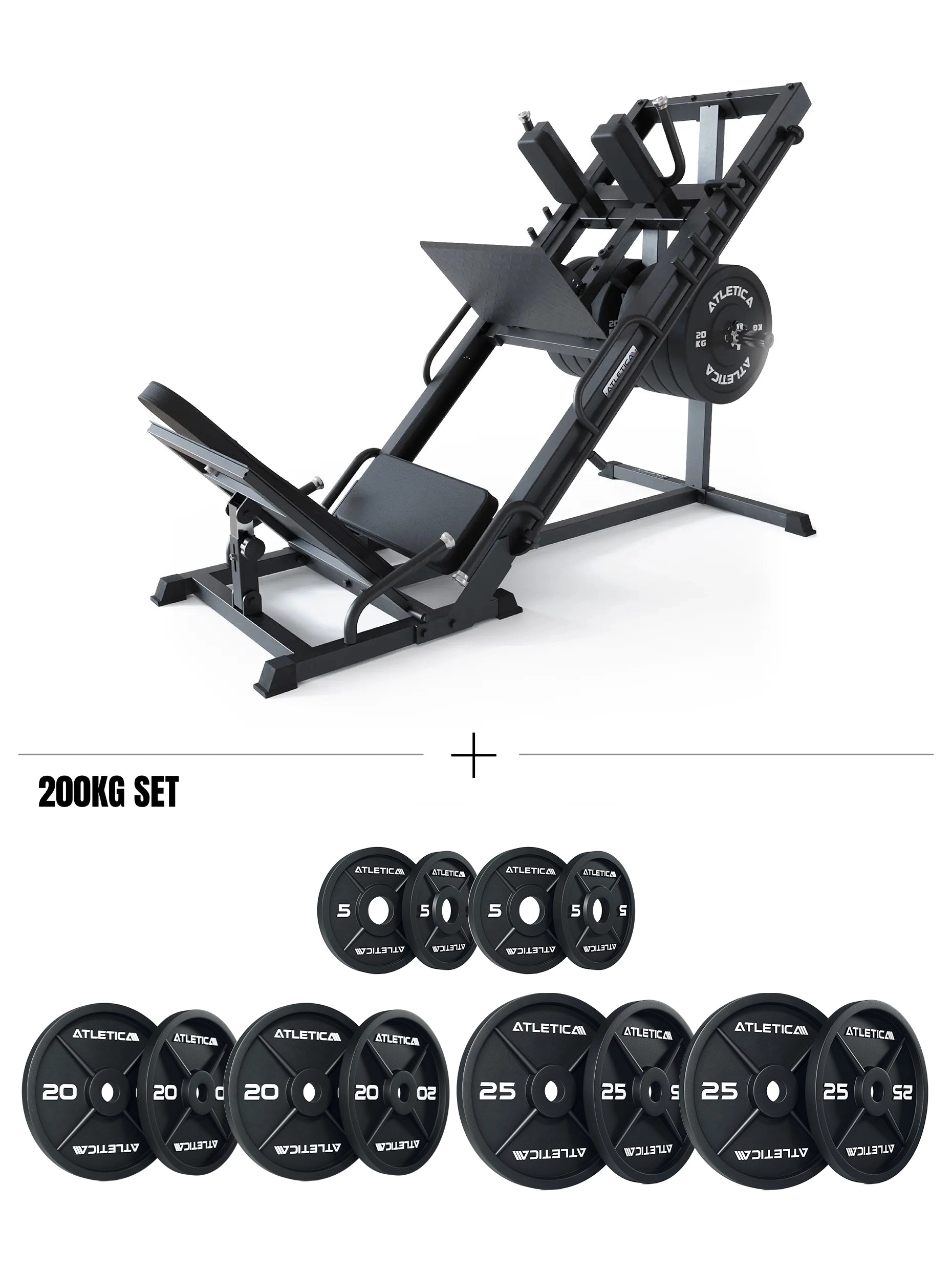 Atlas Set | Beinpresse Hackenschmidt & 120kg Iron Plates