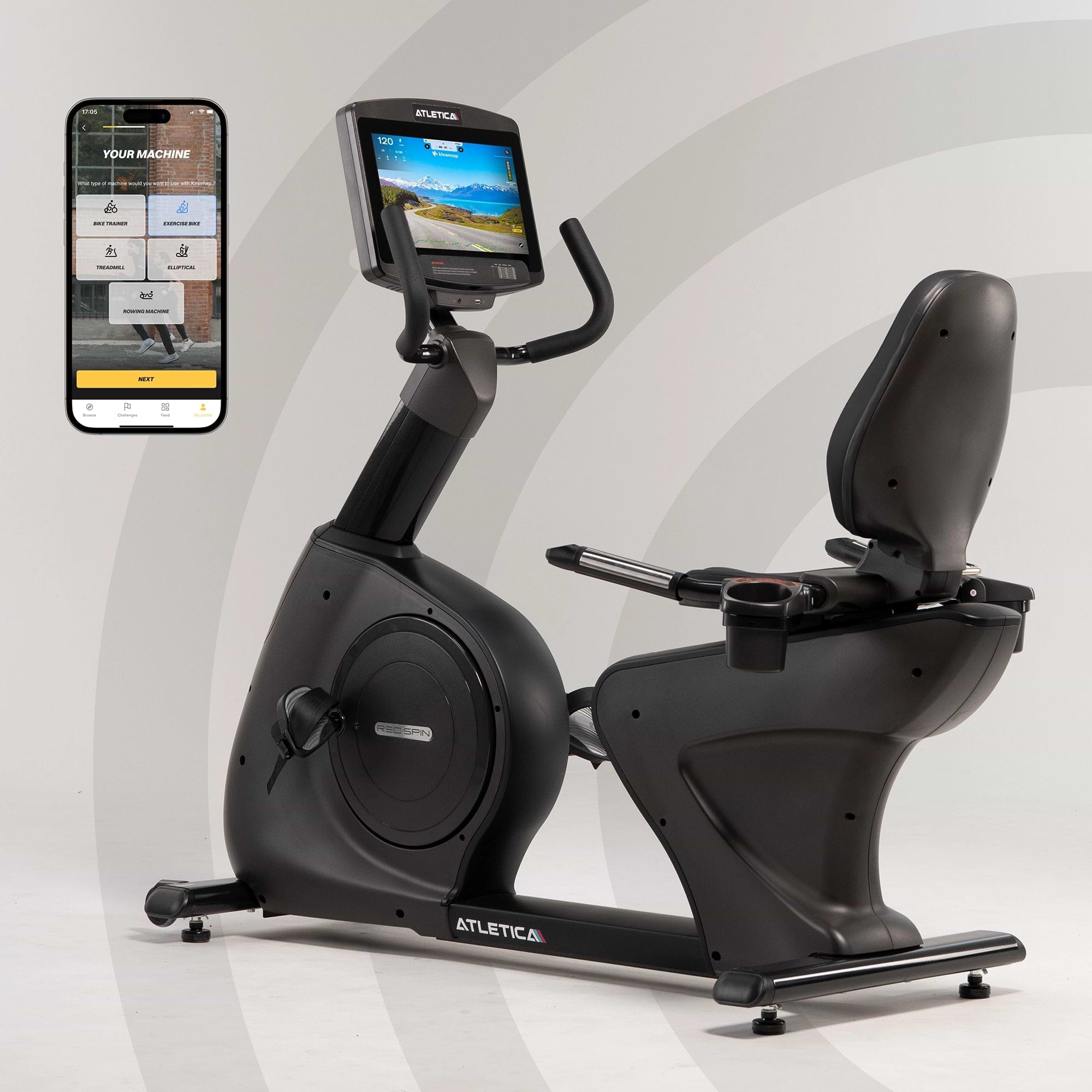 Atletica Cardiogerät und Kinomap App