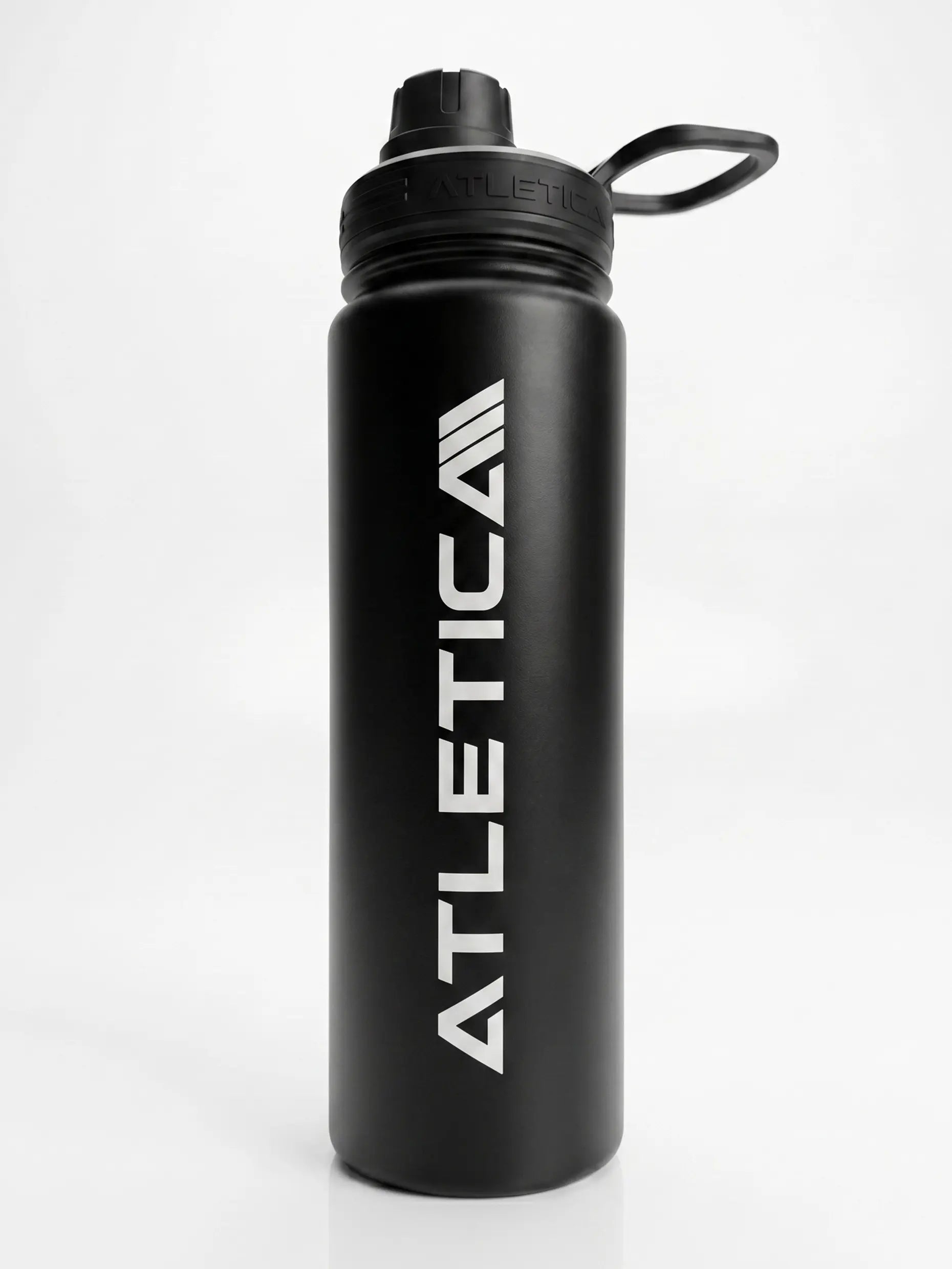 ATLETICA Trinkflasche Edelstahl 710ml Schwarz auslaufsicher