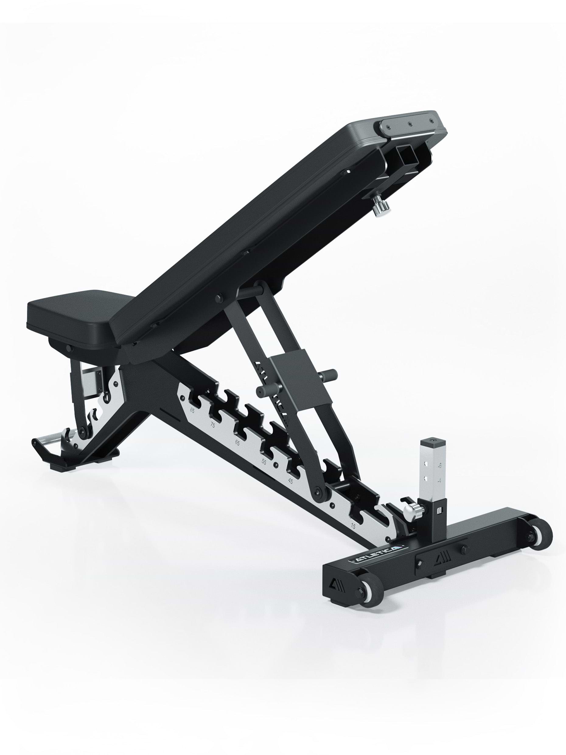 Hantelbank B10: Rückenlehne -6° bis 85° verstellbar