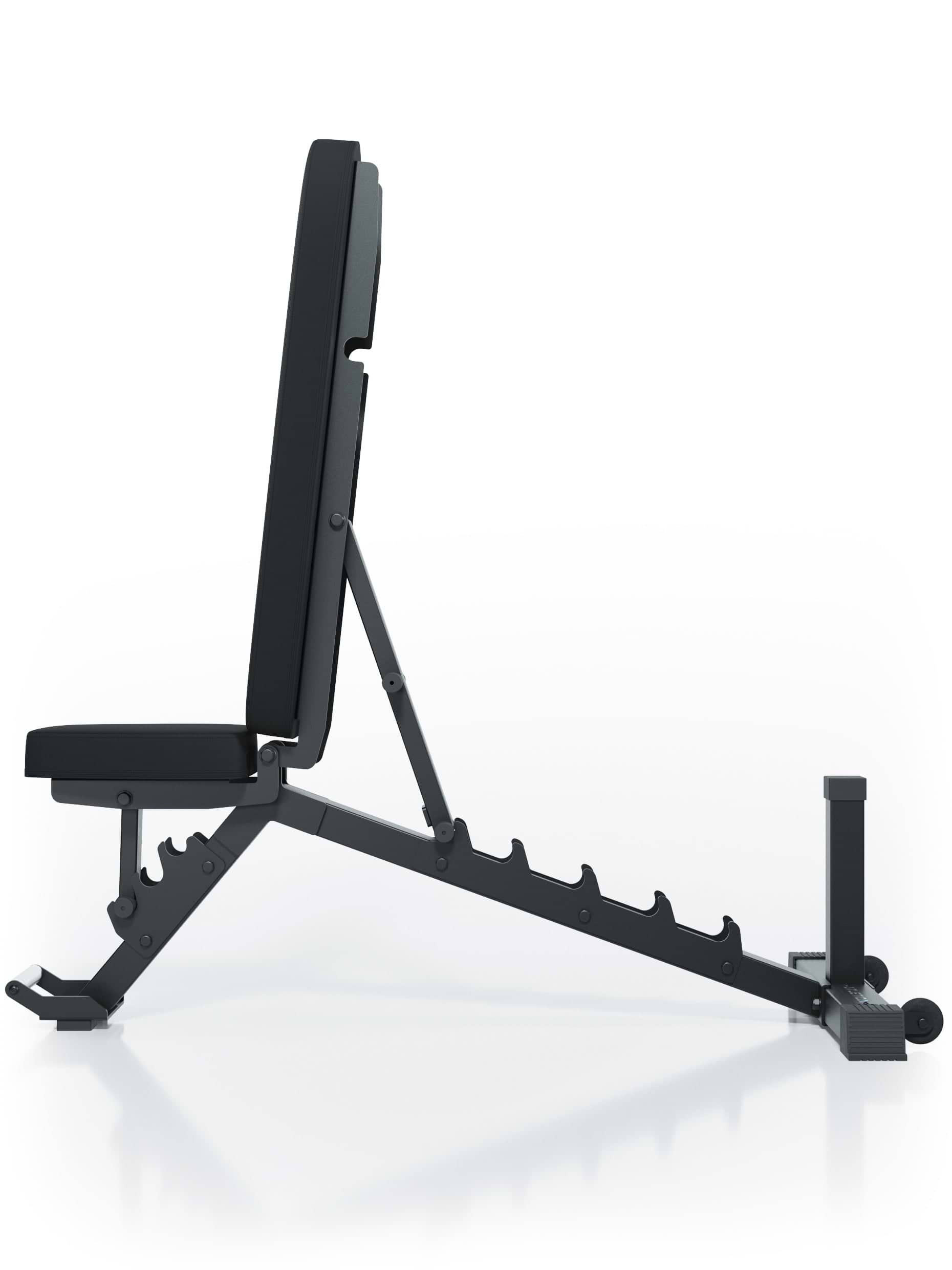 Schrägbank mit verstellbarer Rückenlehne und verstellbarem Sitz,