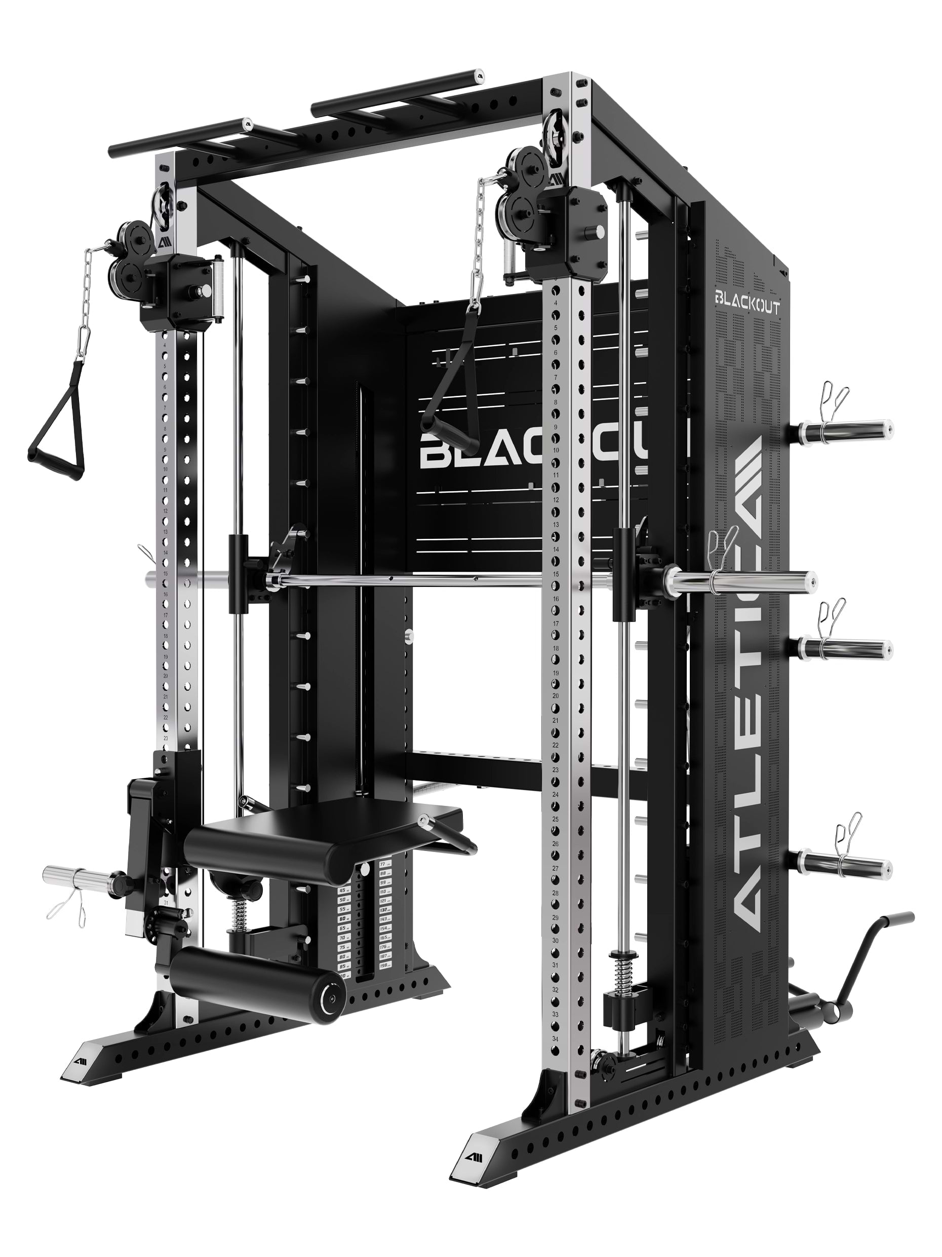 Kraftstation Premium: Blackout von Atletica mit Kabelzug