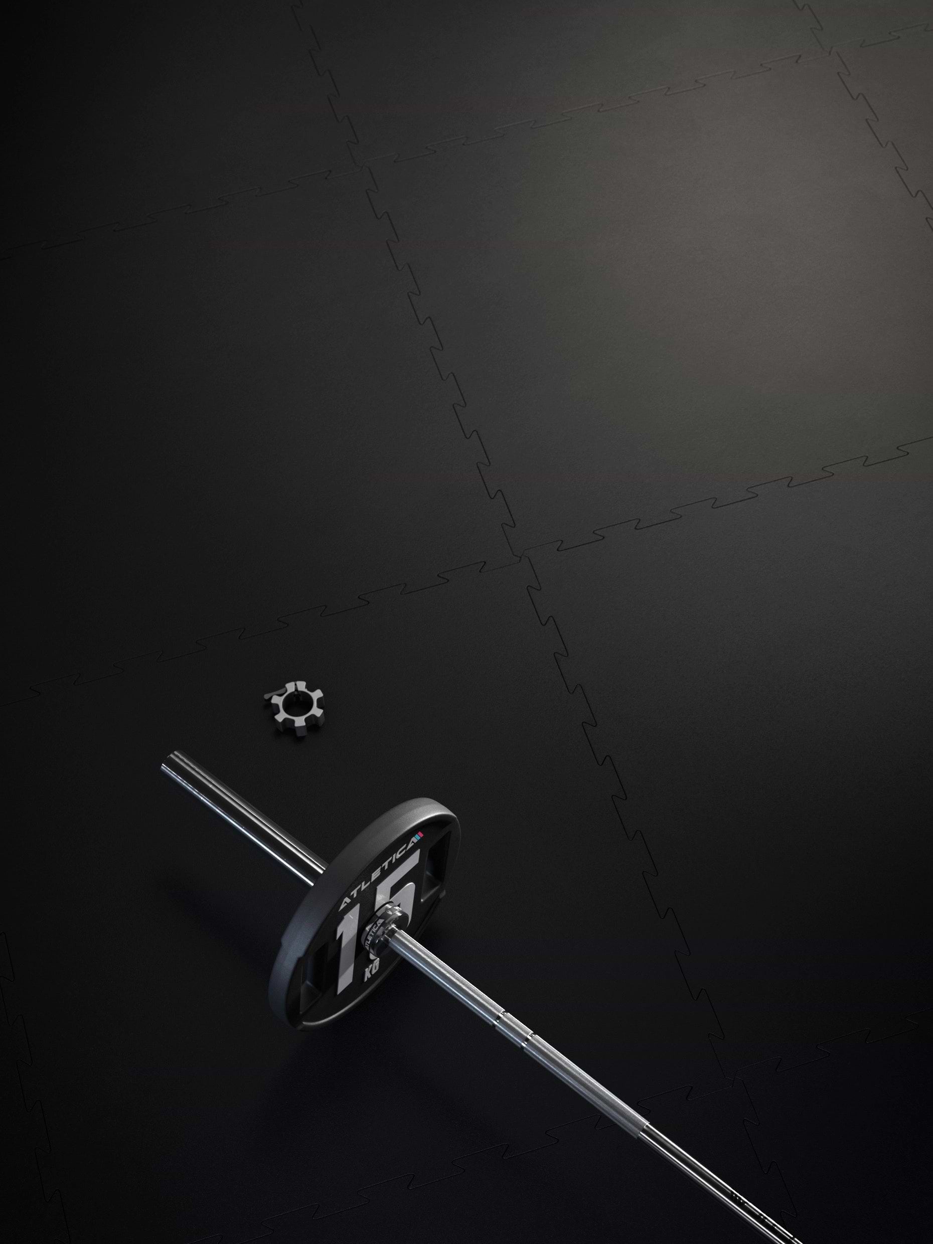 Bodenschutz | FlexProtect Bodenschutz 6mm 100x100cm, hochwertiges Kautschuk | Puzzle Verbindung | Feingranulat Oberfläche | Geruchsarm | TÜV