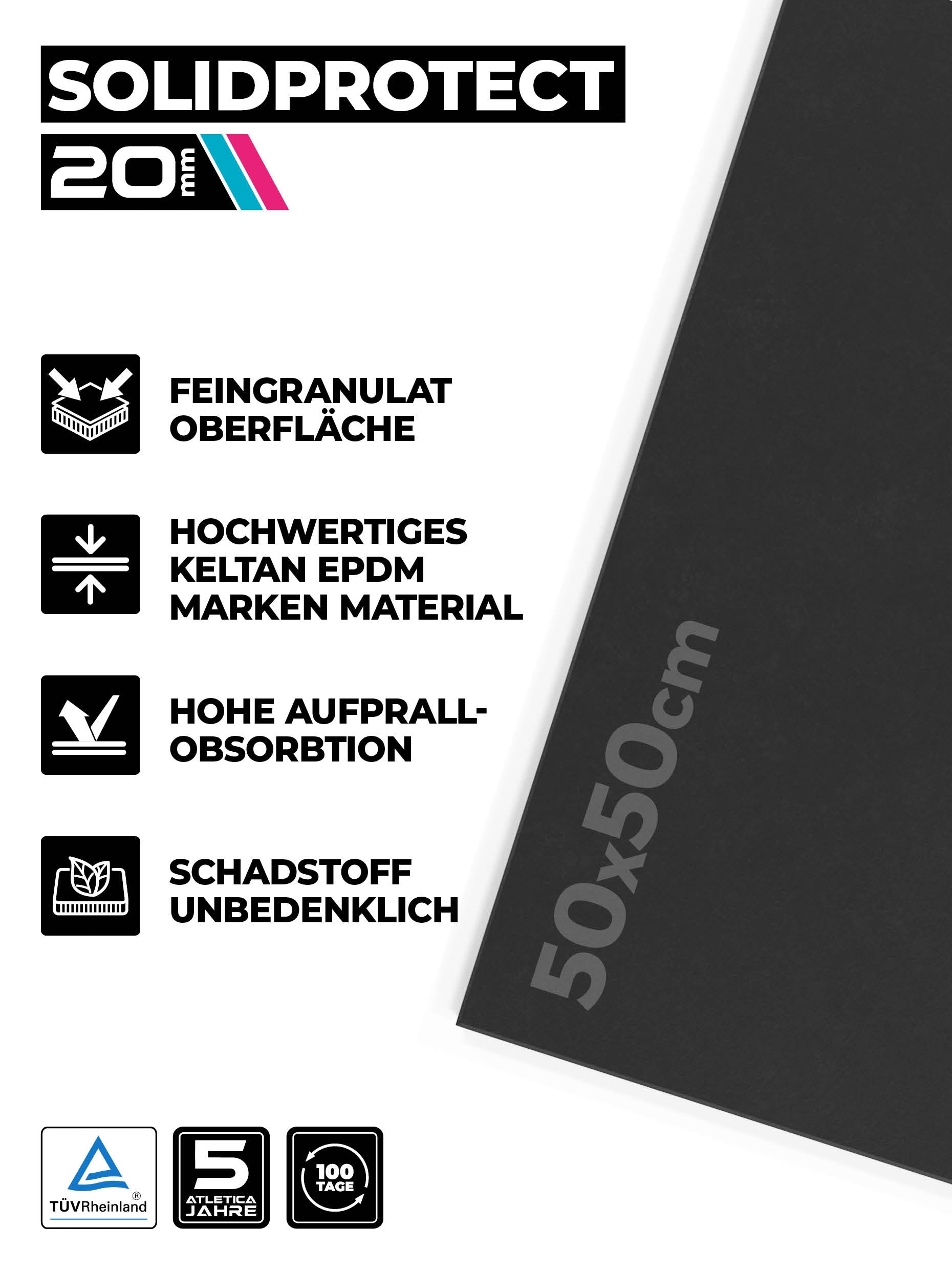 Vloerbescherming SolidProtect 8m2: 20mm dikte |