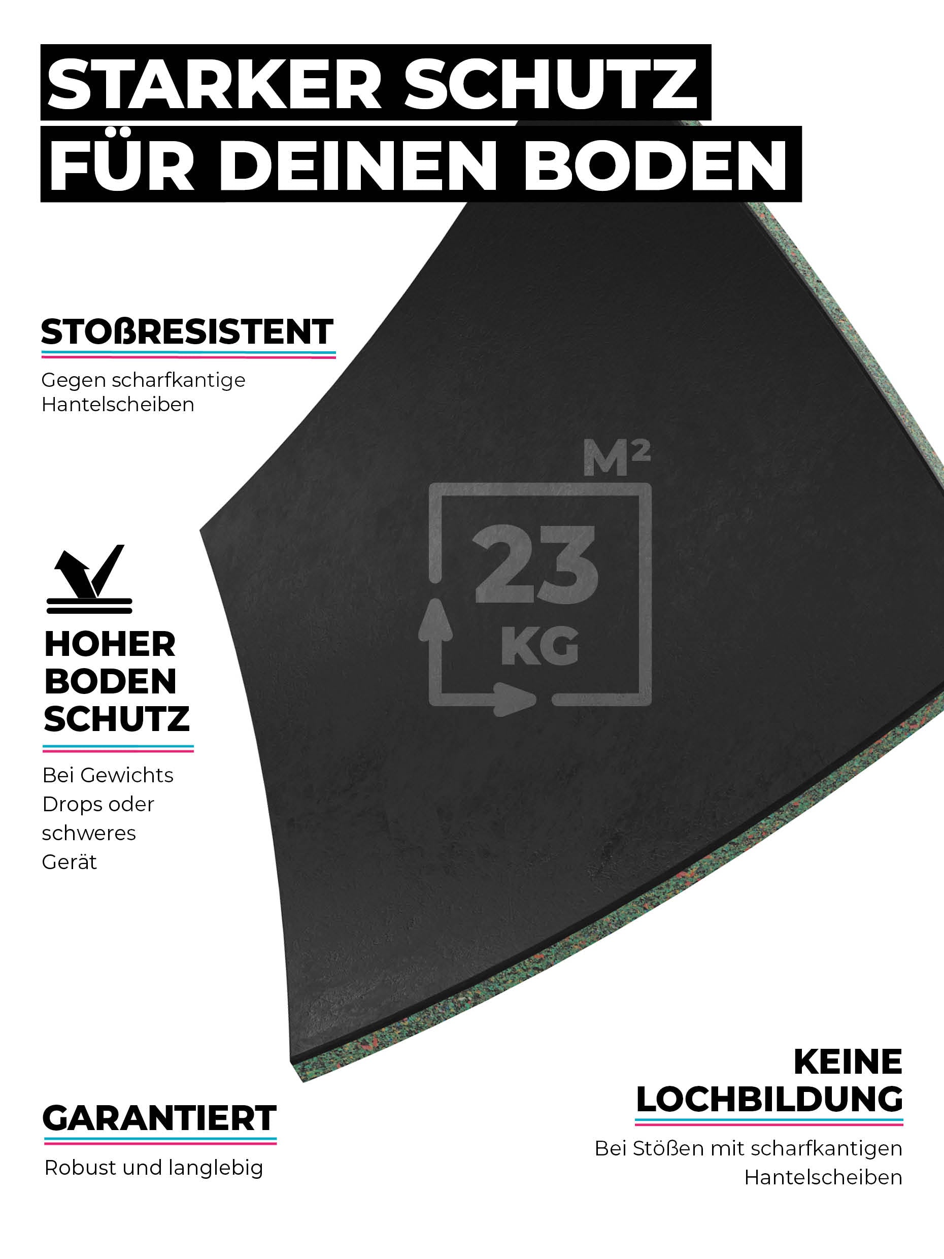 Bodenschutzmatten SolidProtect: EPDM Material,