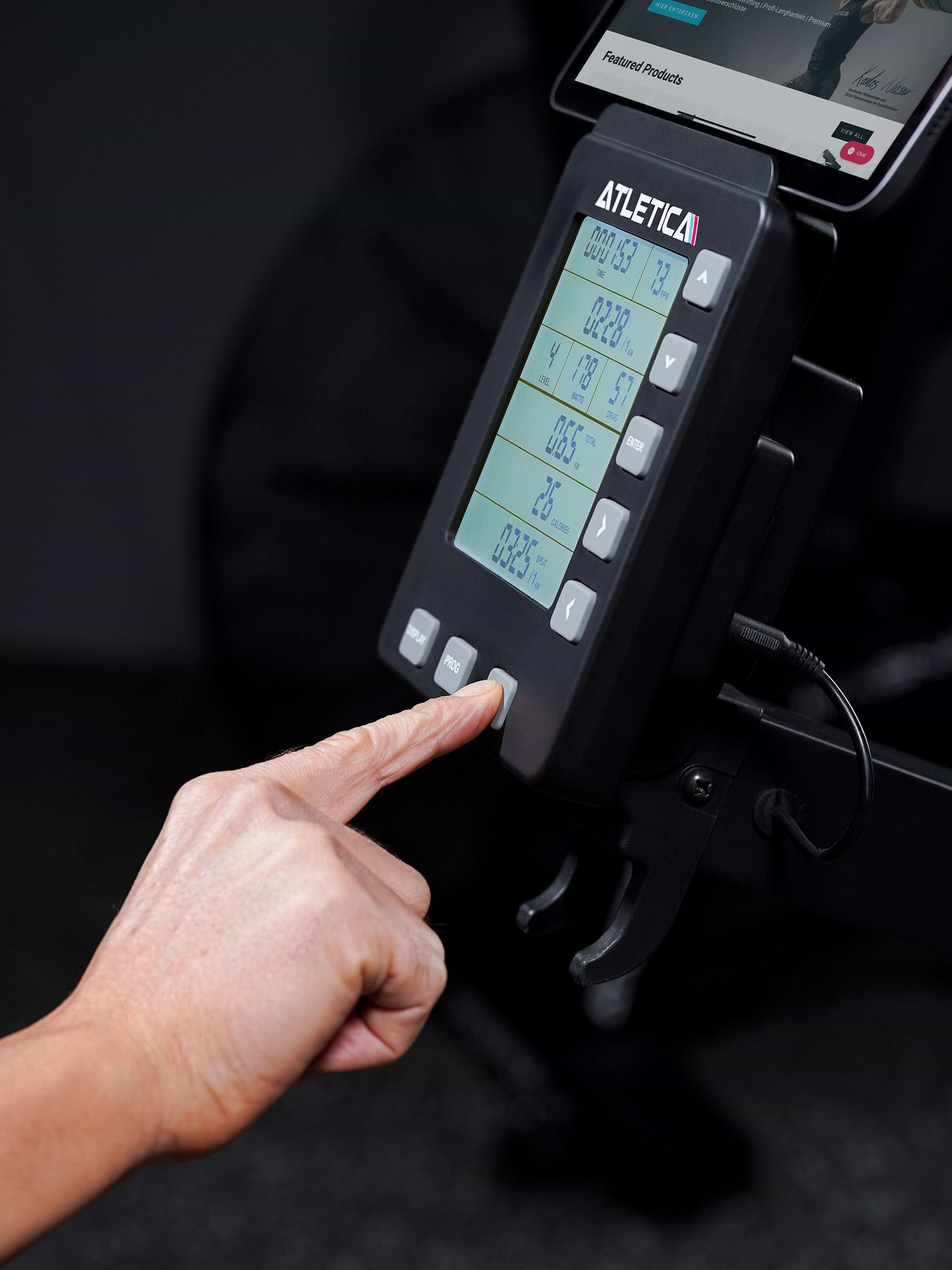 Rudergerät MagnaRow von Atletica: LCD Display